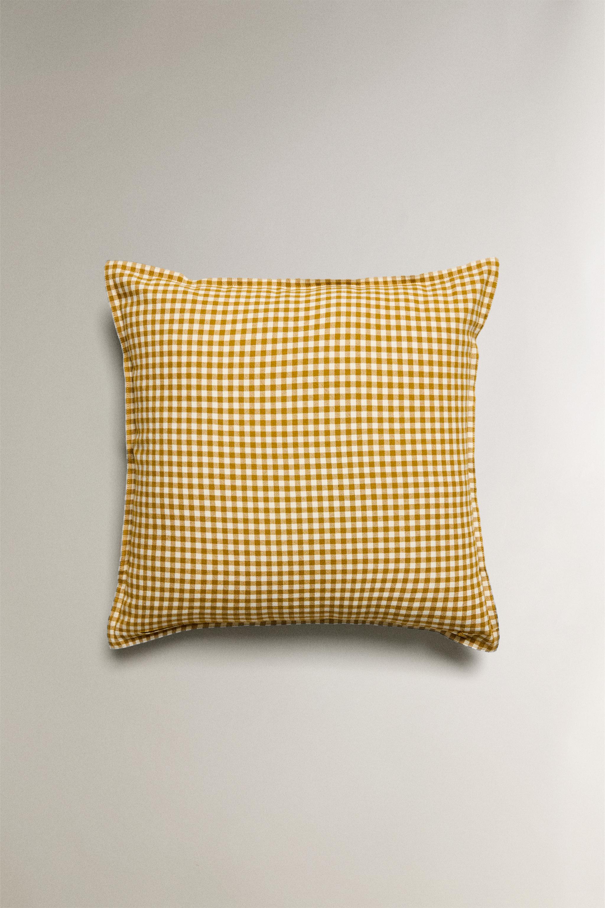 GINGHAM THROW PILLOW COVER