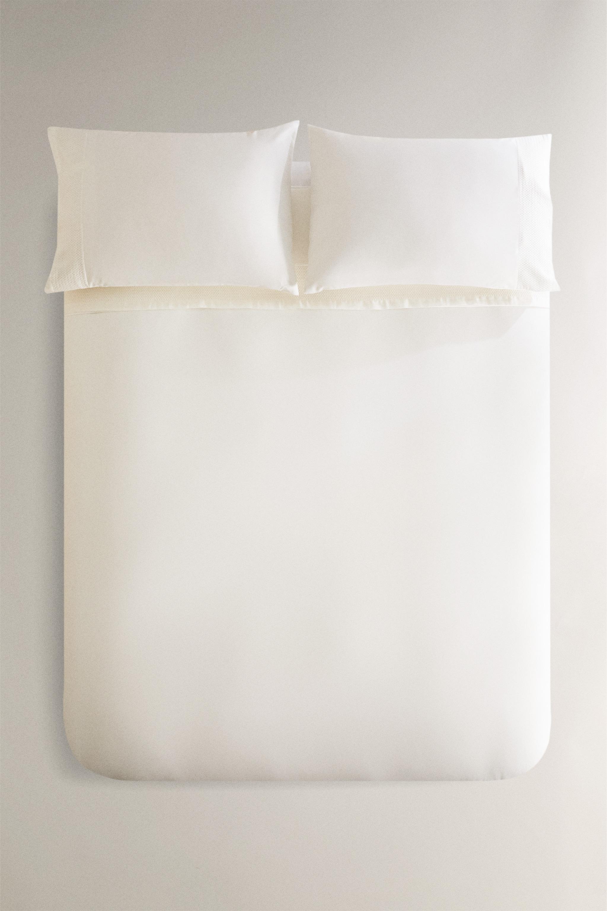 BORDERED SATEEN DUVET COVER