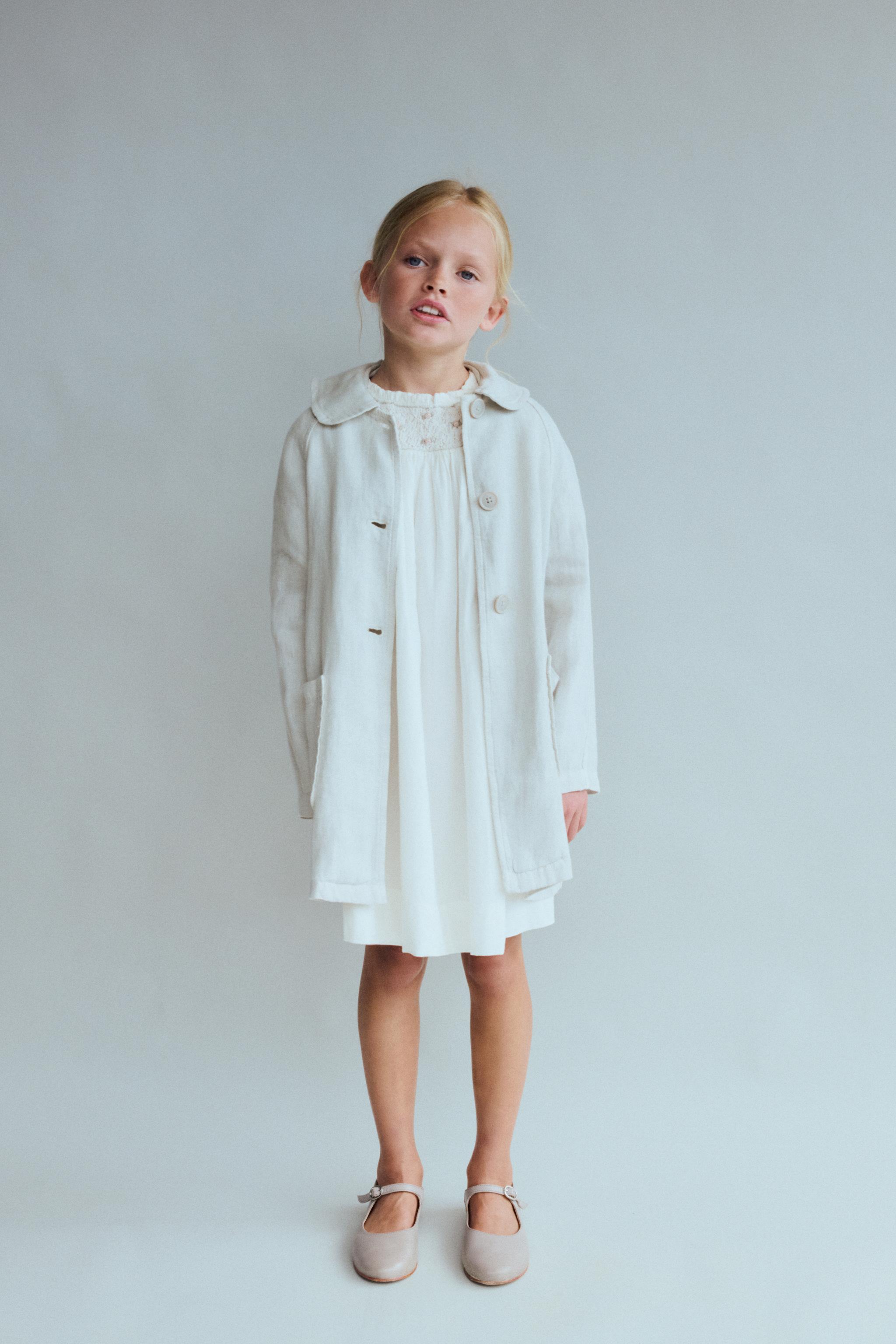 6-10 YEARS/ LIMITED EDITION 100% LINEN TRENCH COAT