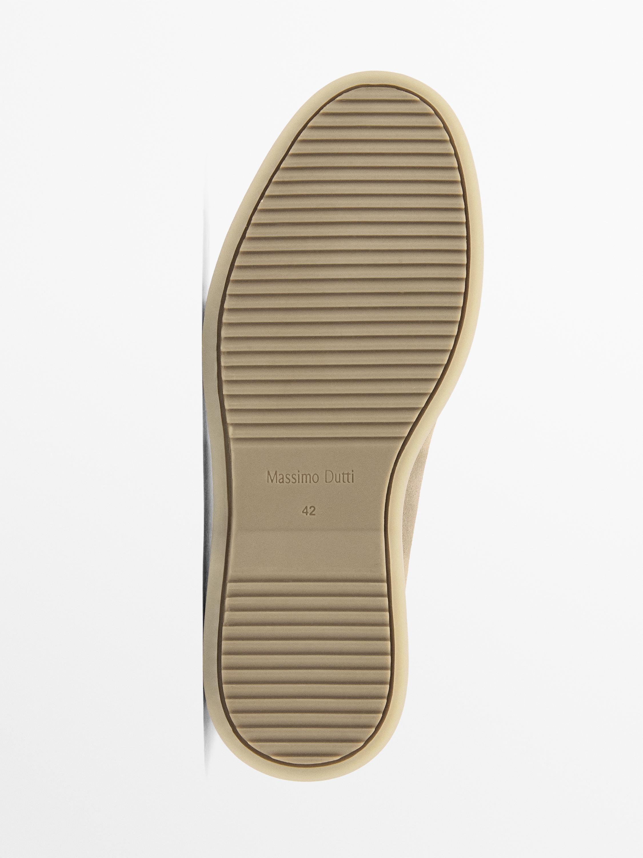 Soft split leather boot-style shoes