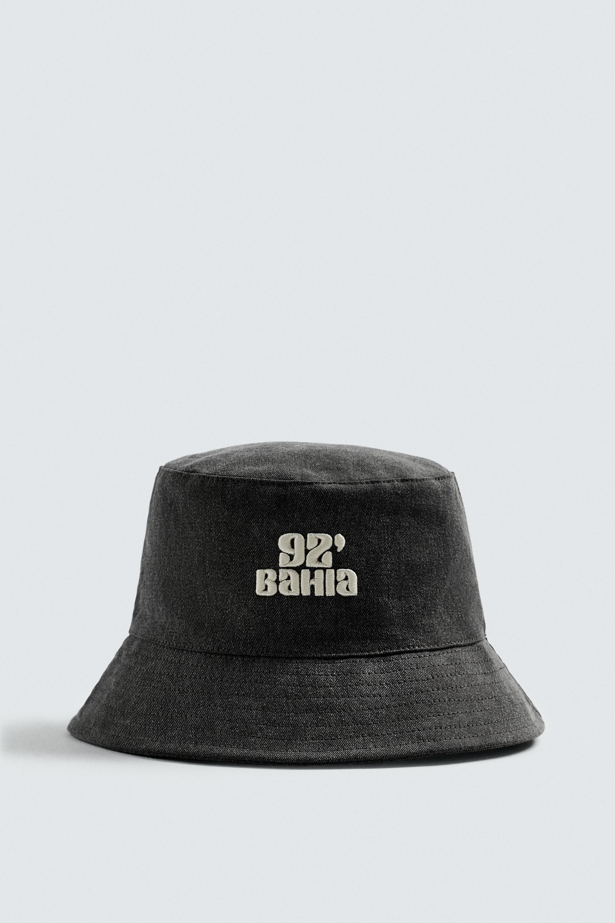 CONTRAST EMBROIDERY BUCKET HAT