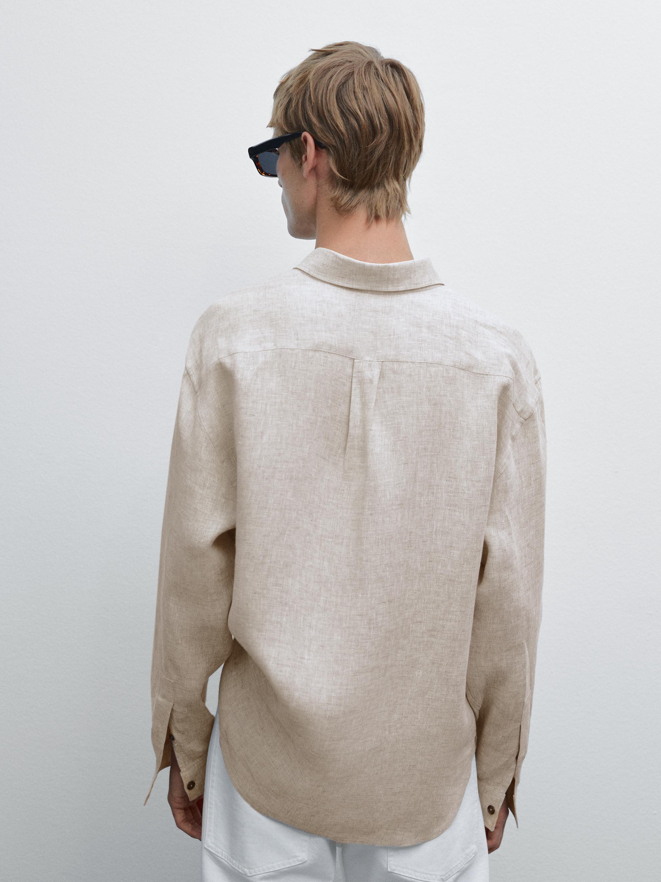 100% linen regular fit shirt