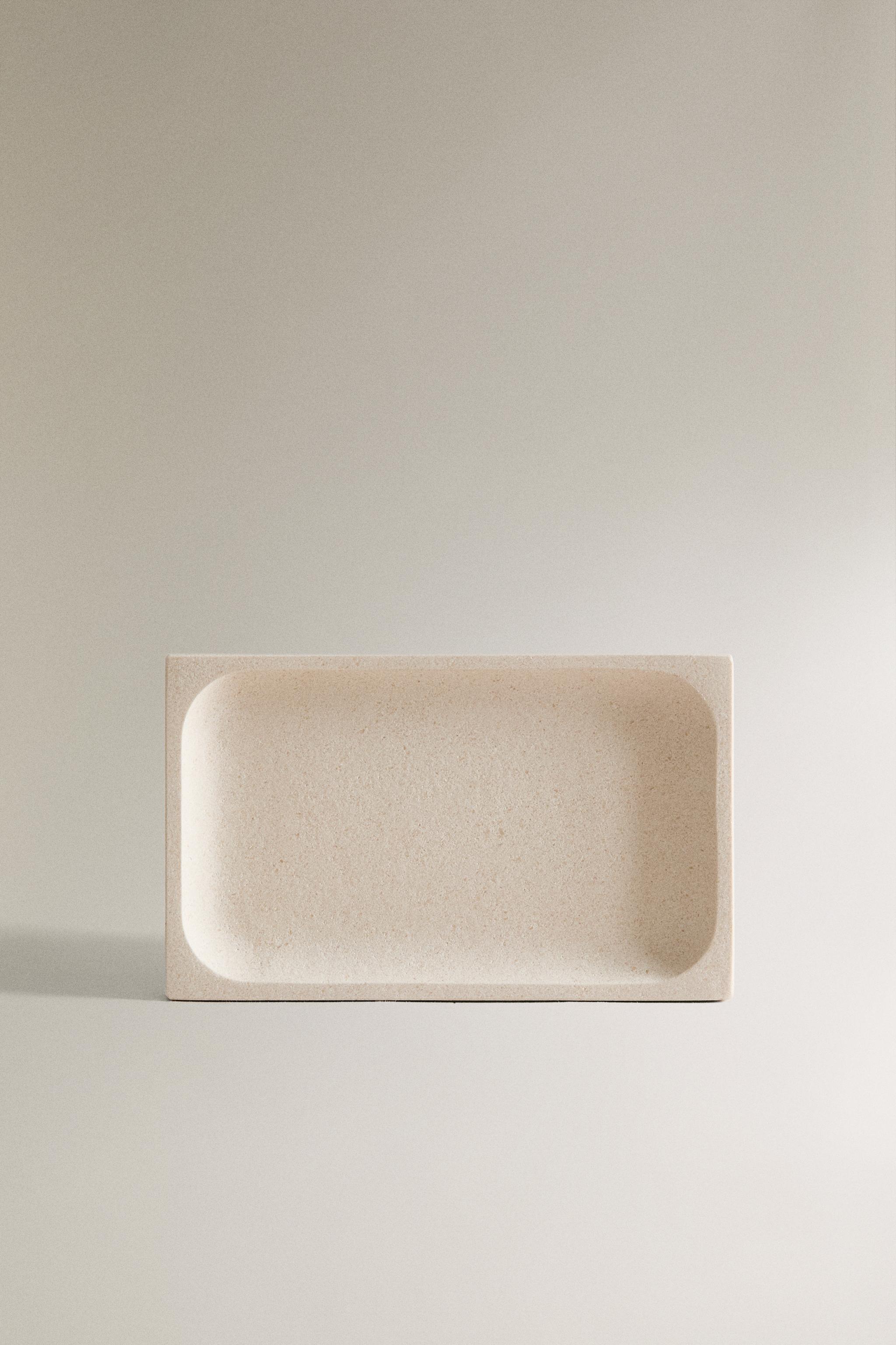 WHITE MARBLE SOAP DISH