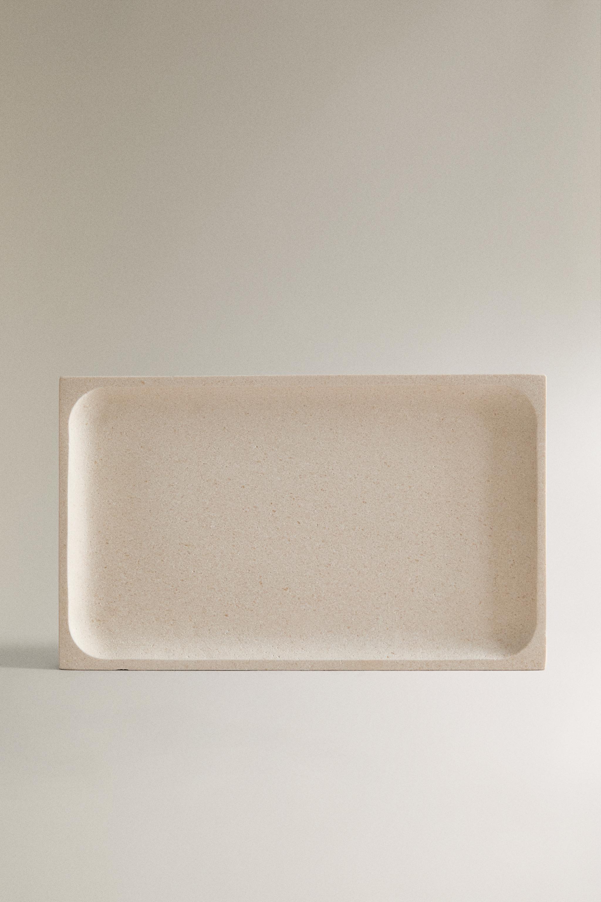 WHITE MARBLE BATHROOM TRAY