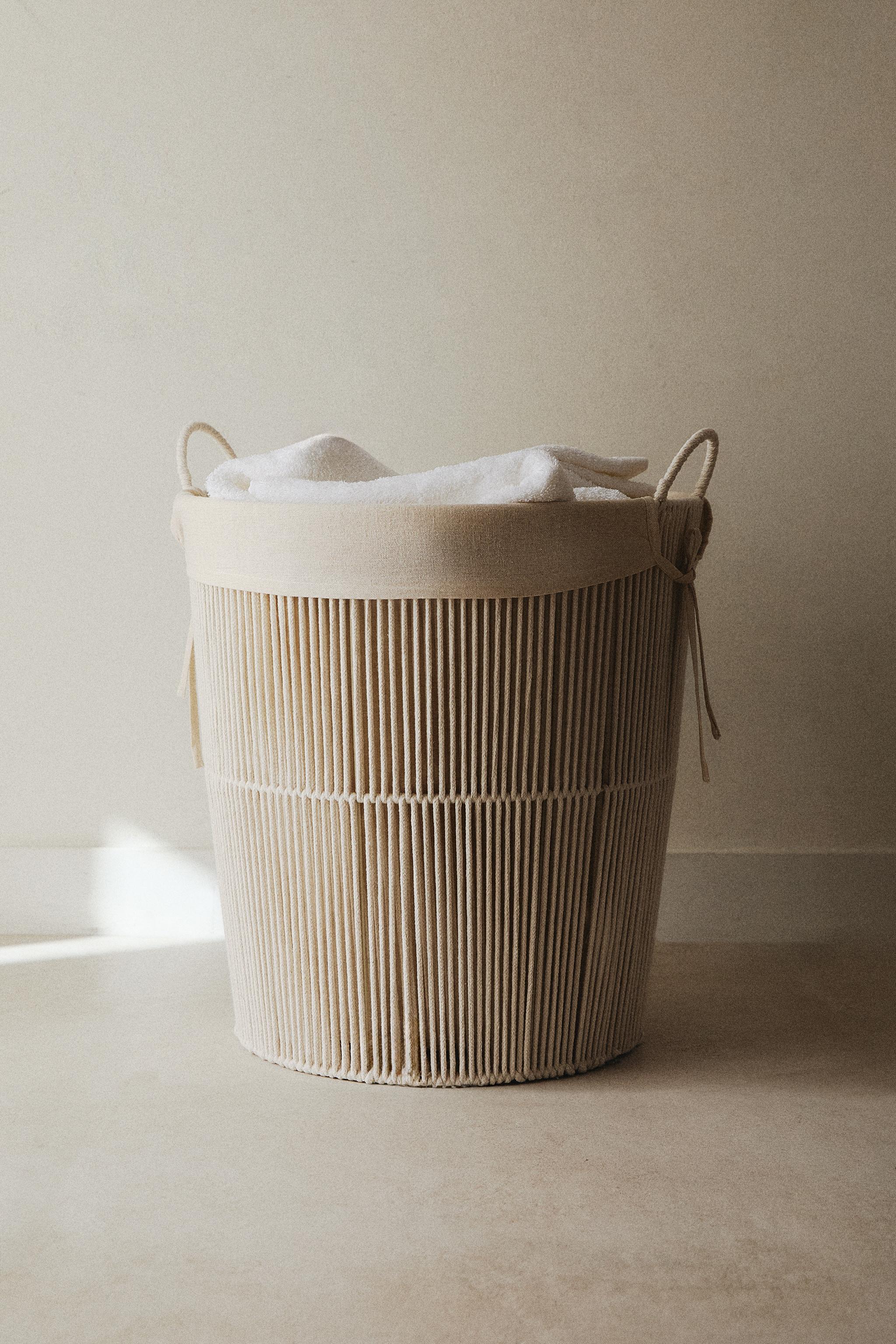 COTTON LAUNDRY BASKET