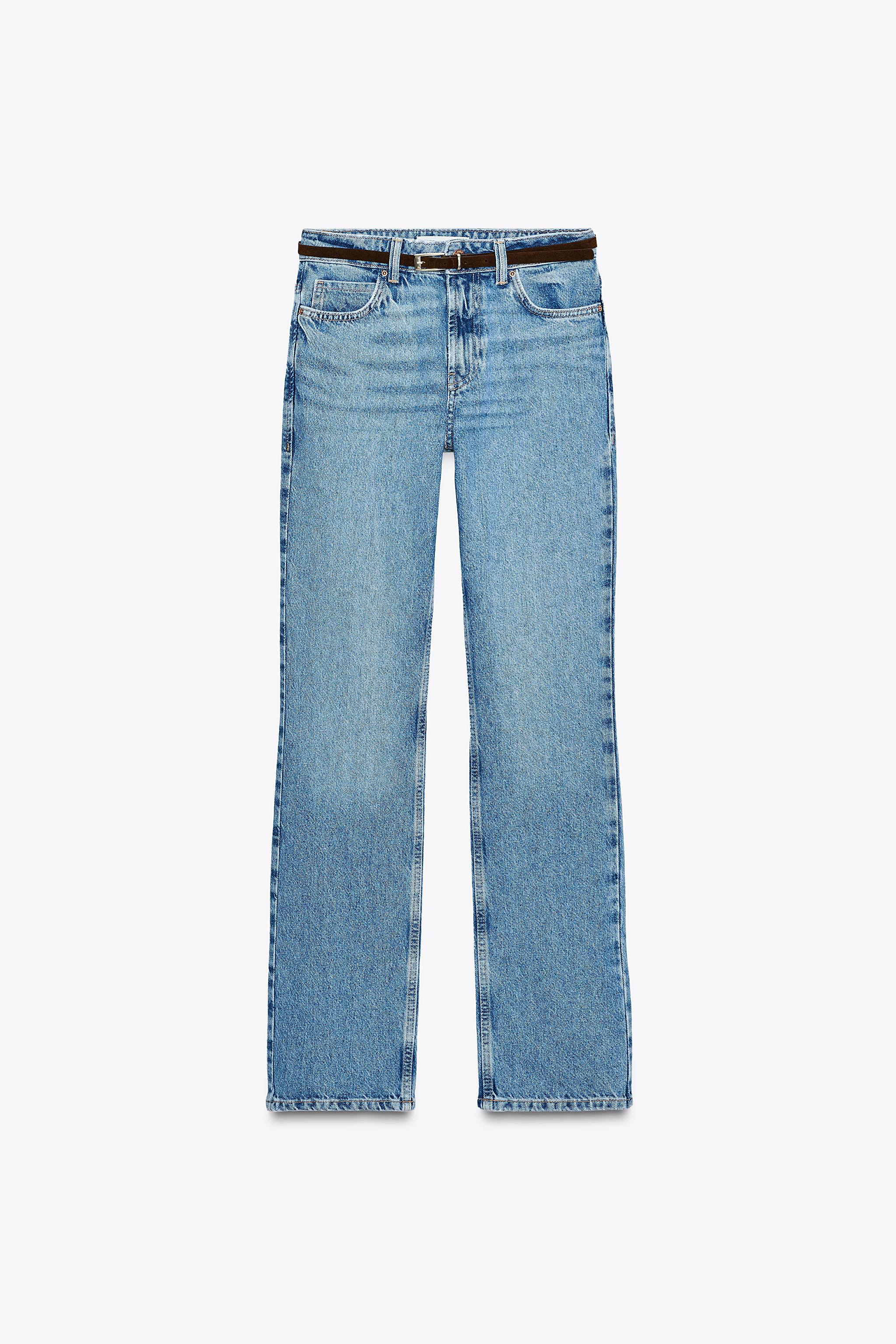Z1975 90'S HIGH-WAISTED STRAIGHT BELTED JEANS