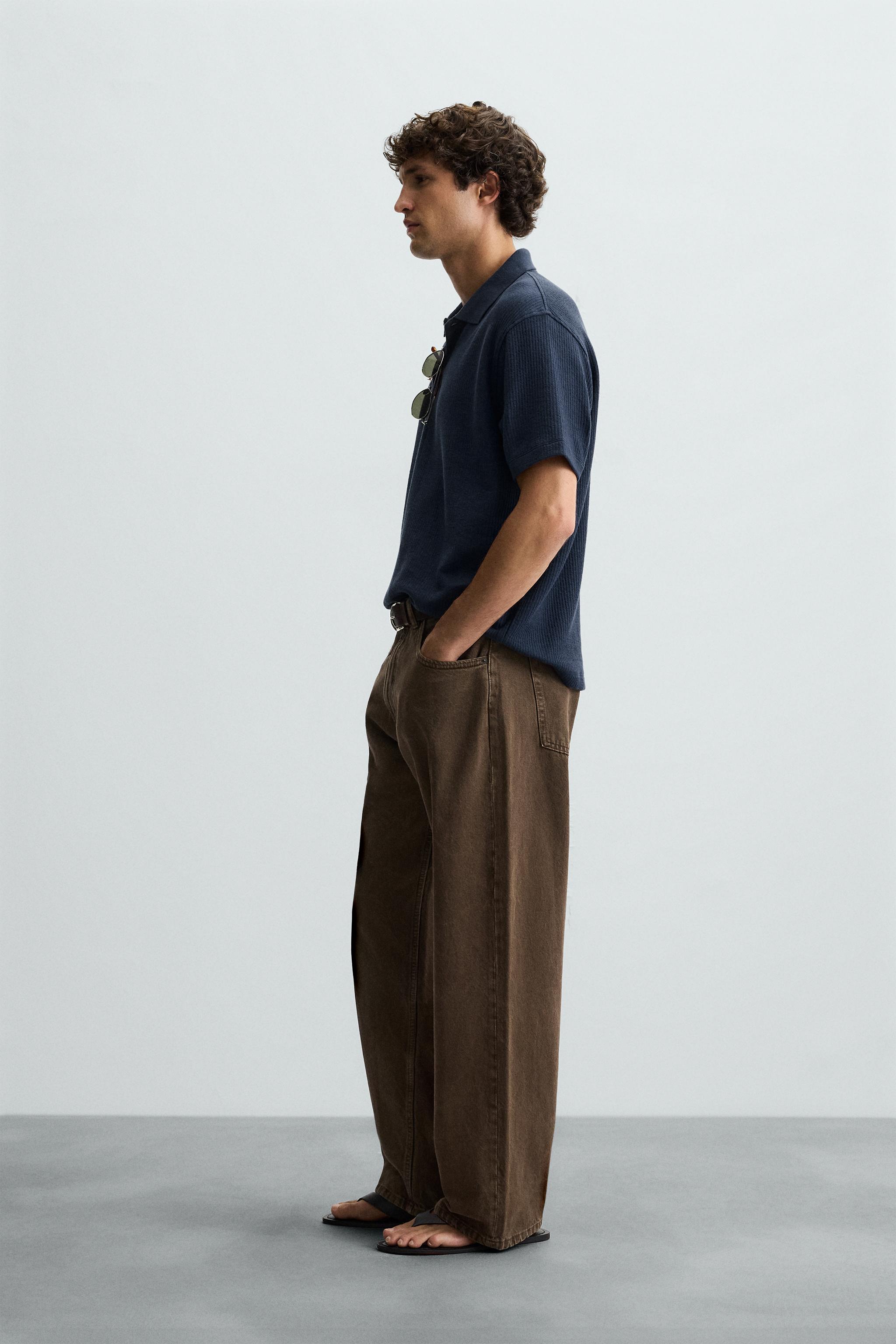 VERTICAL TEXTURED POLO SHIRT