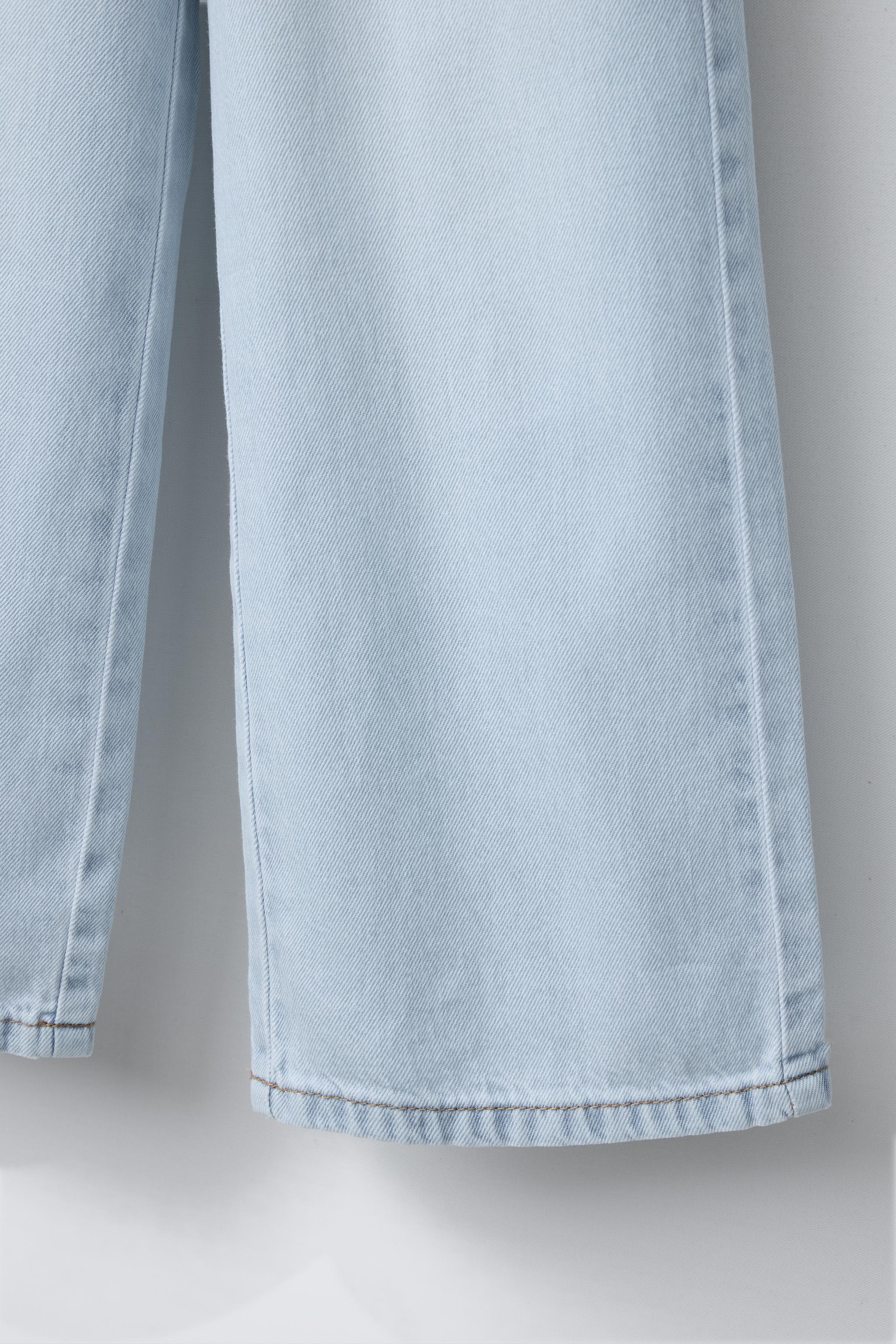SLIM WAIST WIDE LEG JEANS