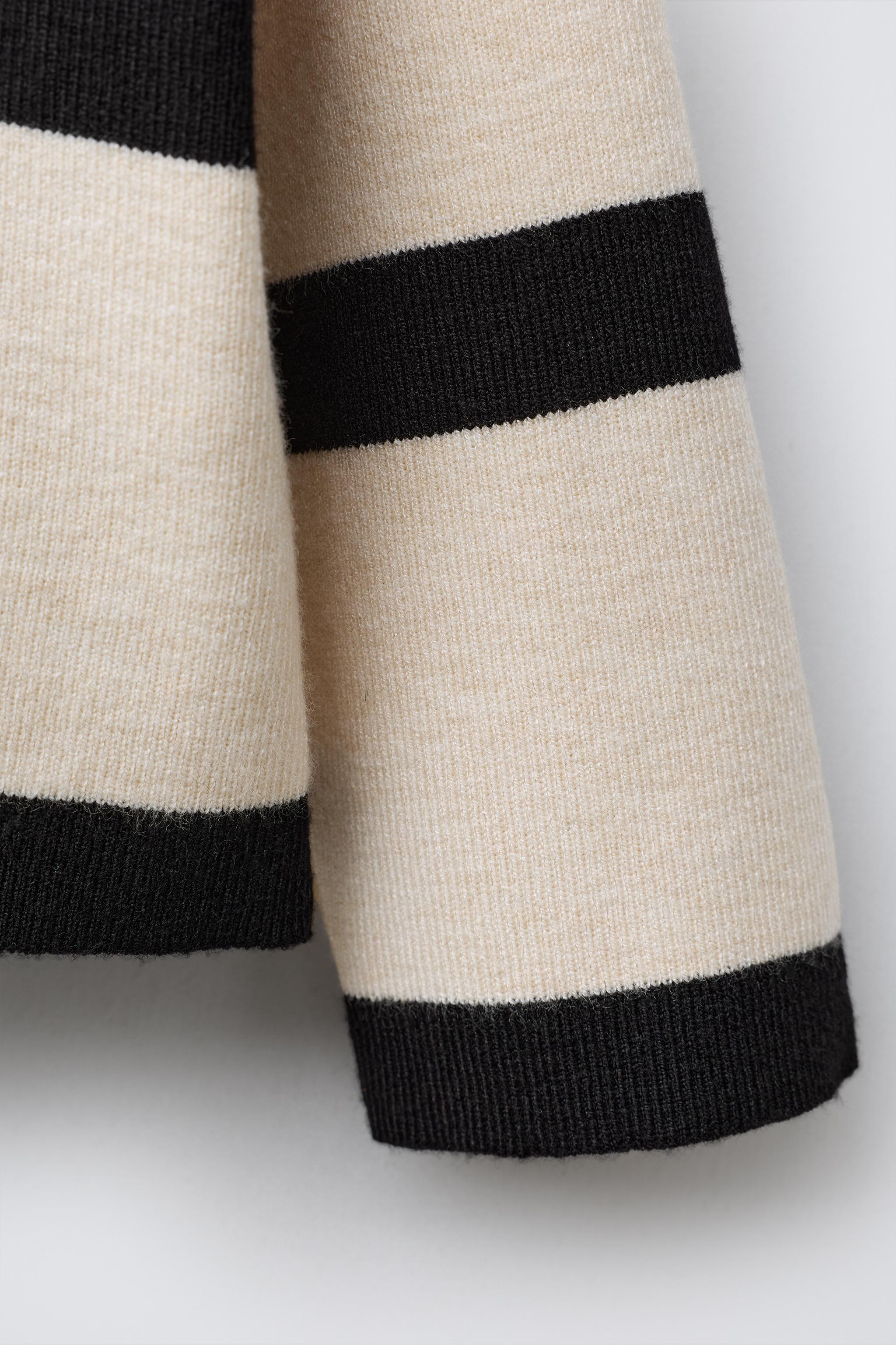 STRIPED KNIT HEART POLO SHIRT