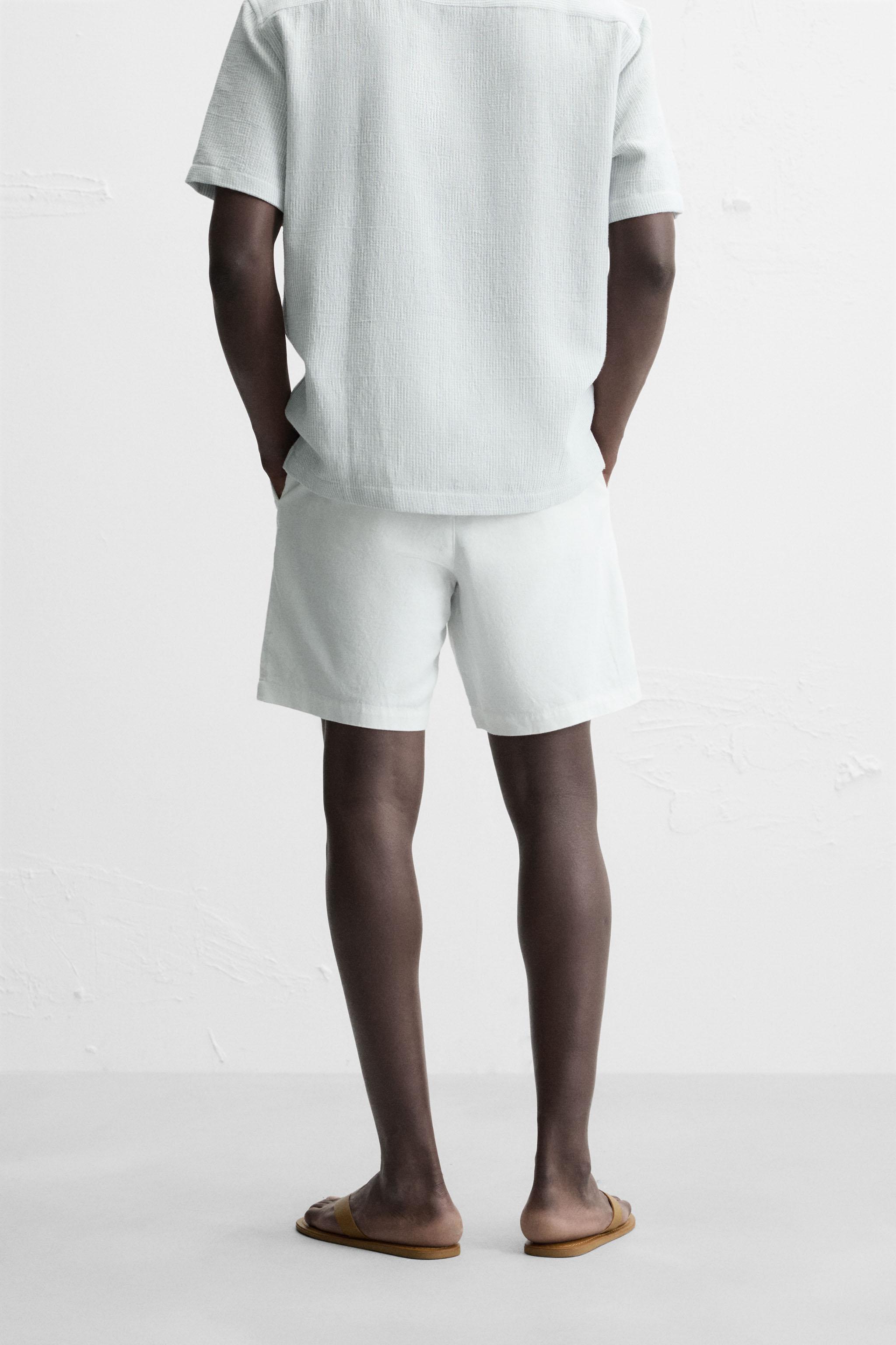 COTTON LINEN SHORTS