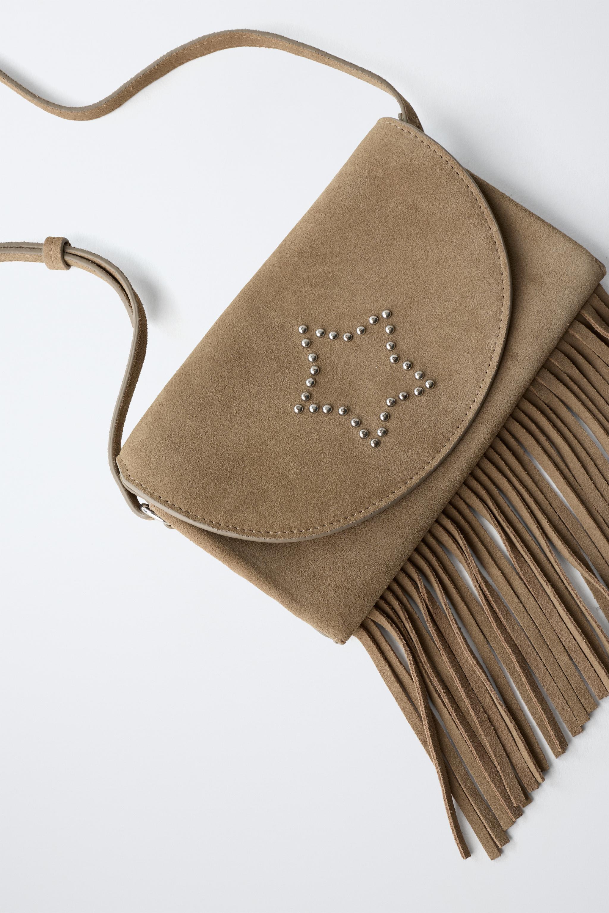 FRINGED LEATHER BAG