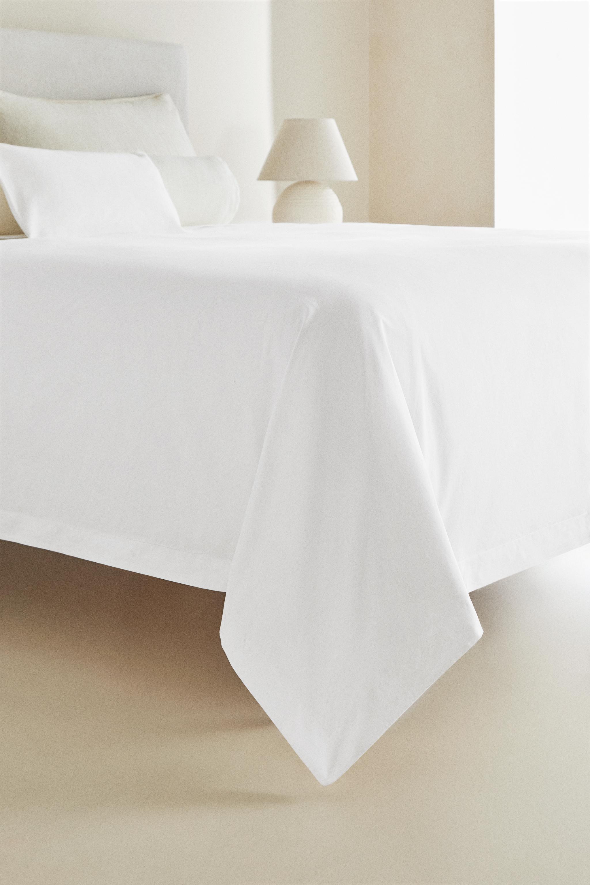 PERCALE COTTON DUVET COVER WITH FLANGE (500 THREAD COUNT)
