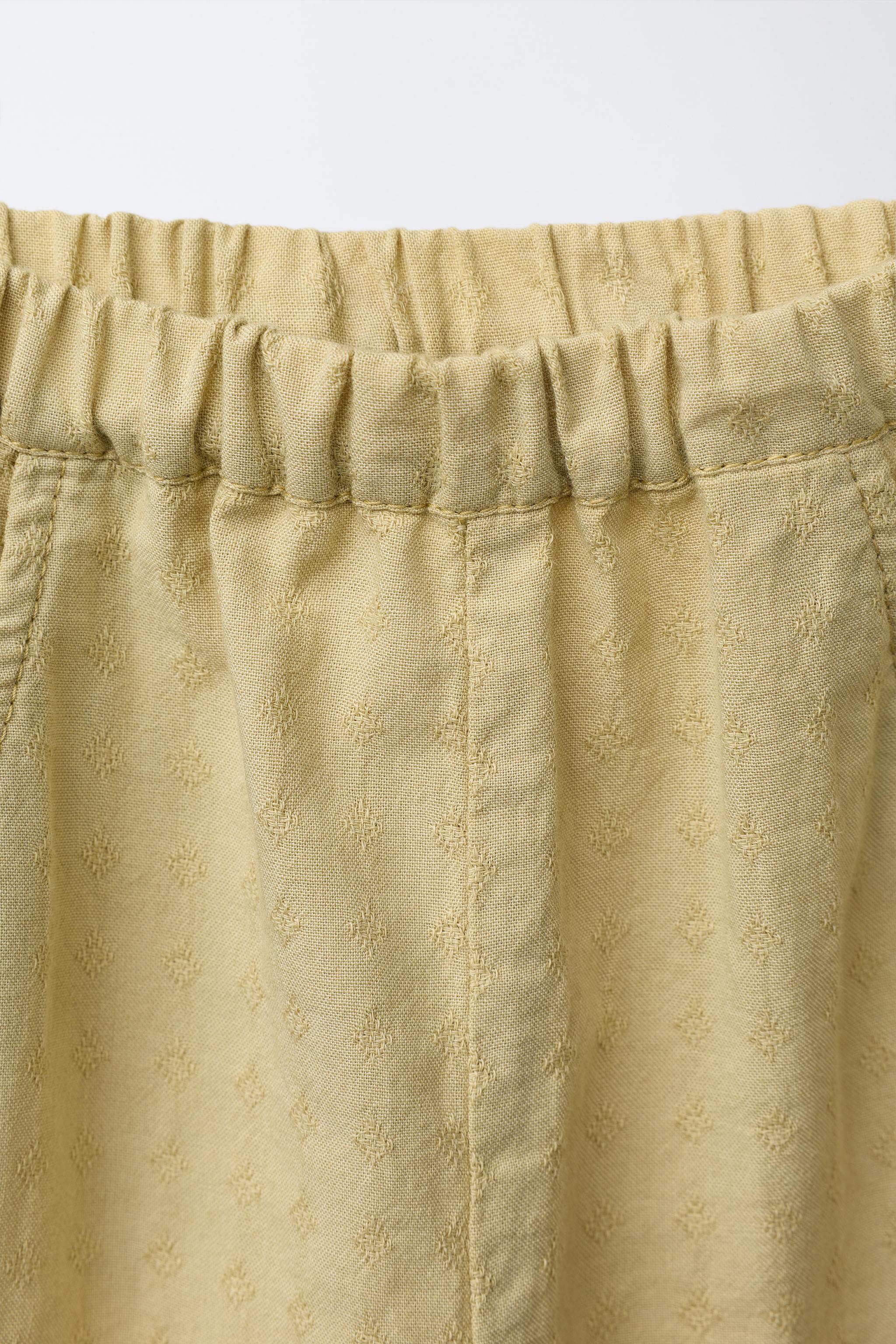 EMBROIDERED STRAIGHT LEG PANTS