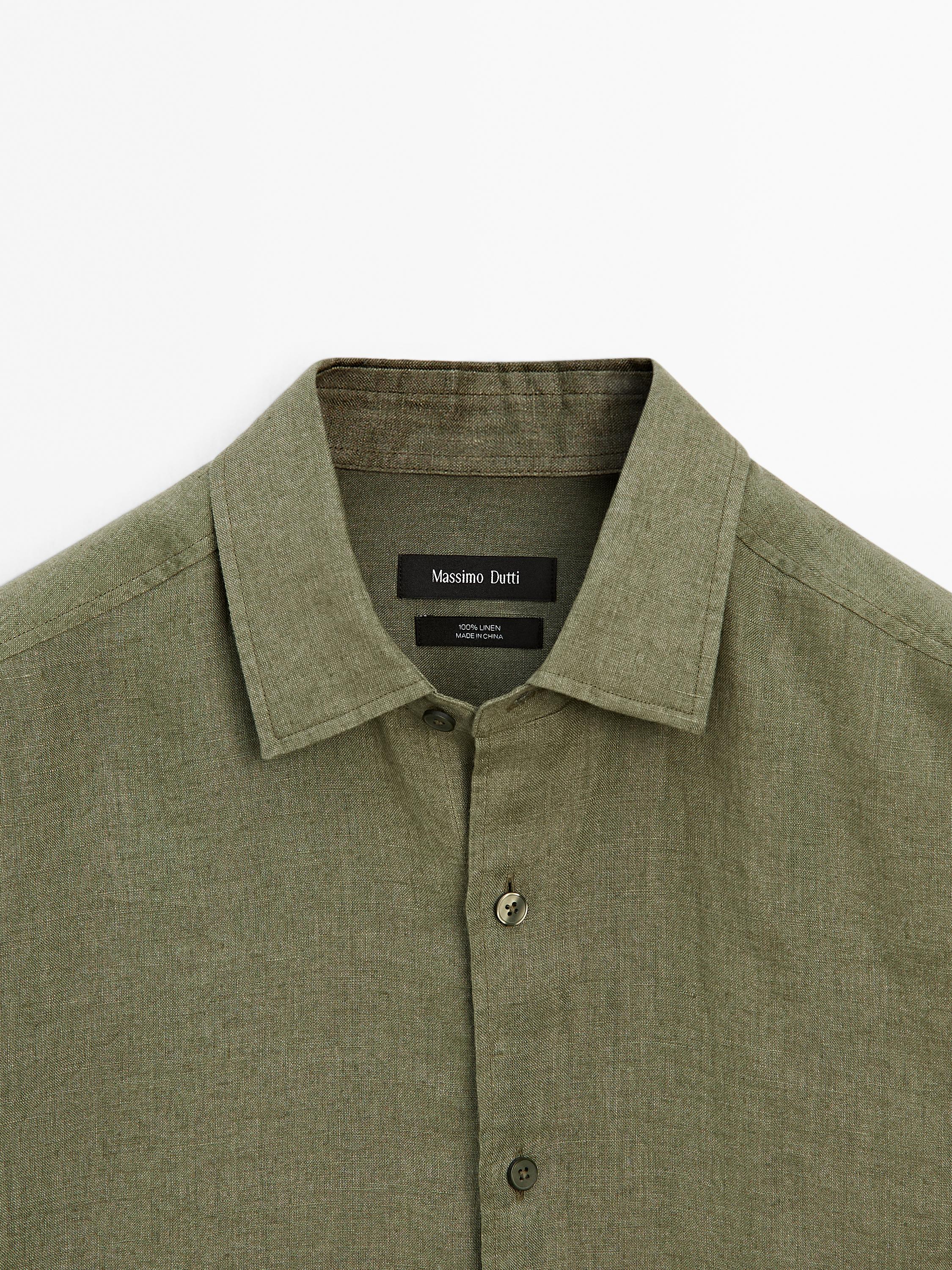 100% linen regular fit shirt