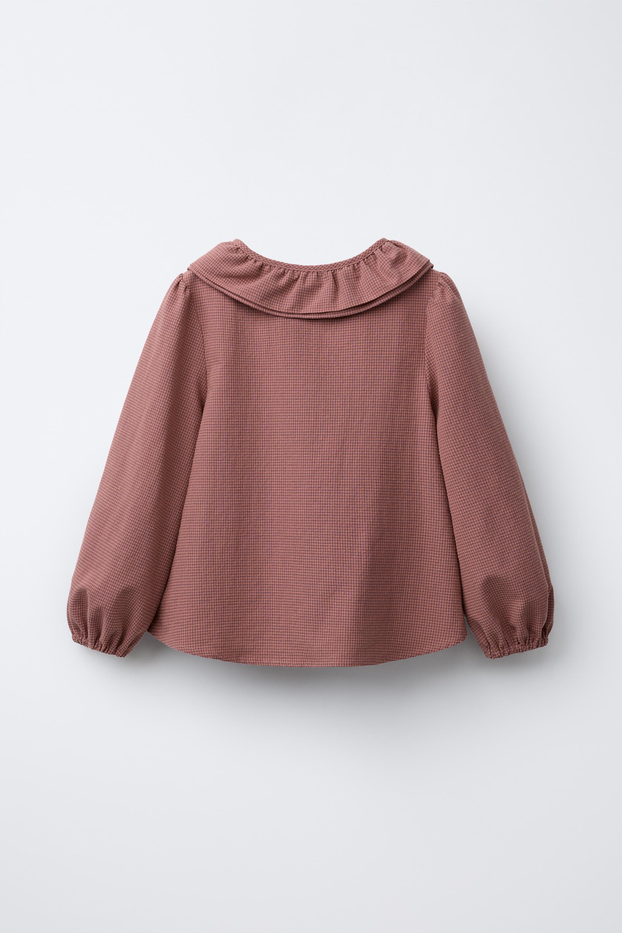 GINGHAM DOUBLE COLLAR SHIRT