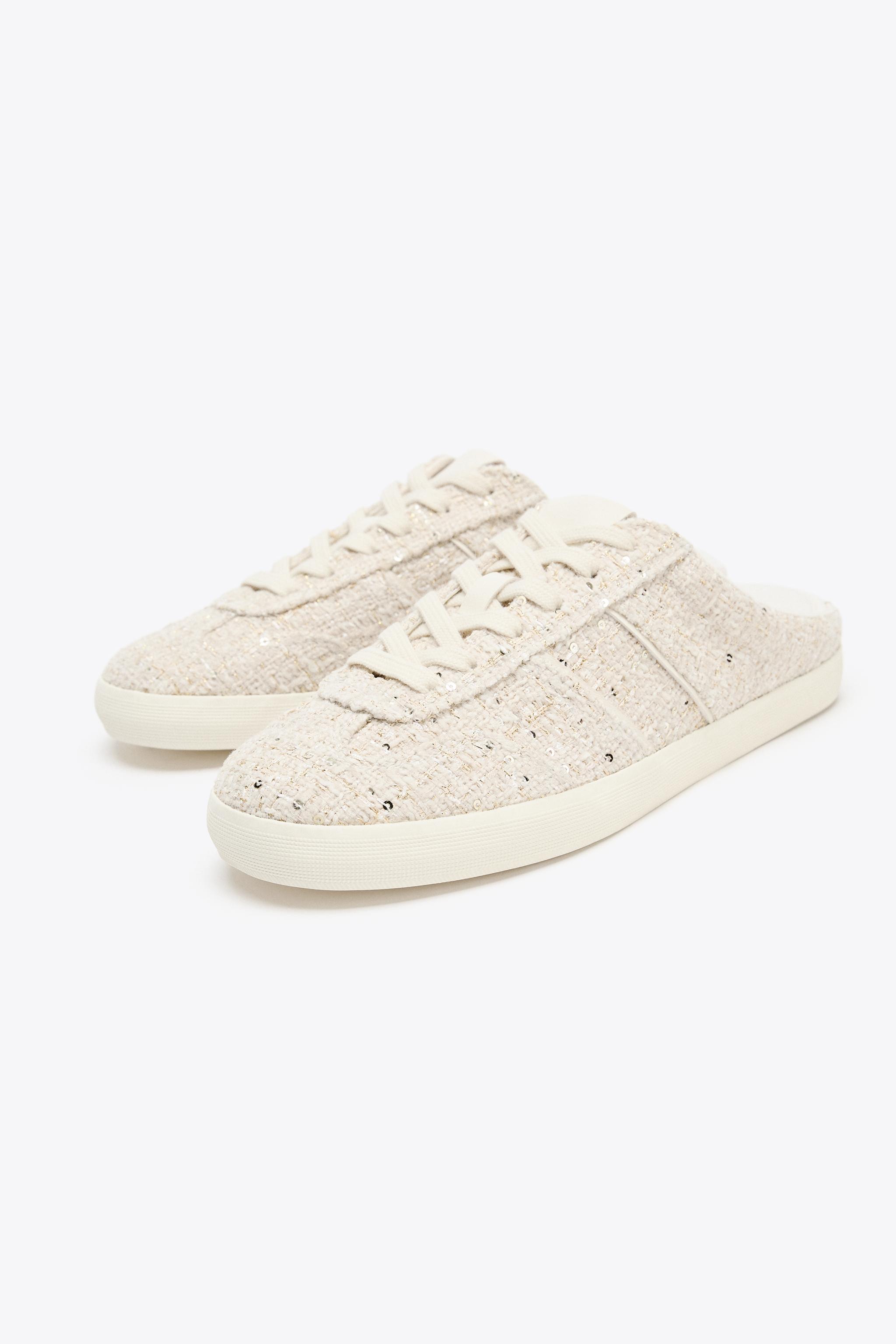 FABRIC COLLAPSIBLE HEEL SNEAKERS