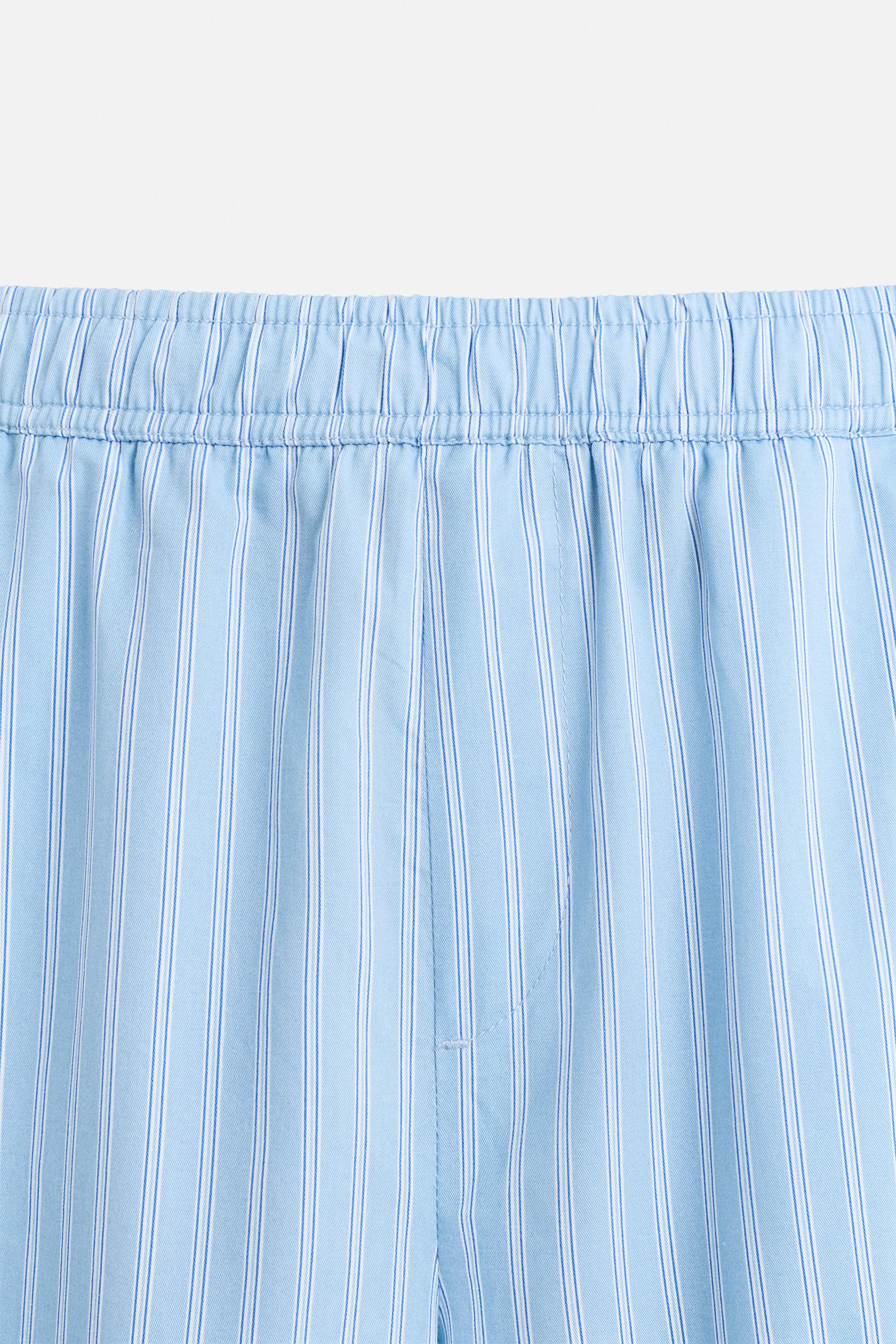 STRIPED TEXTURED PANTS