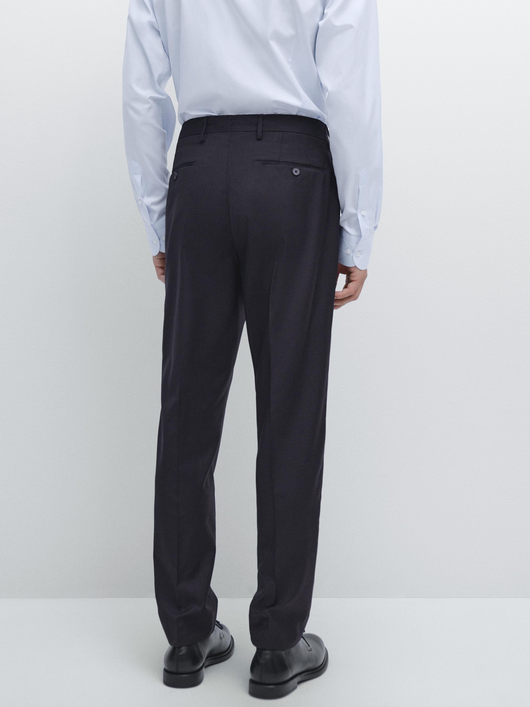 100% wool suit trousers