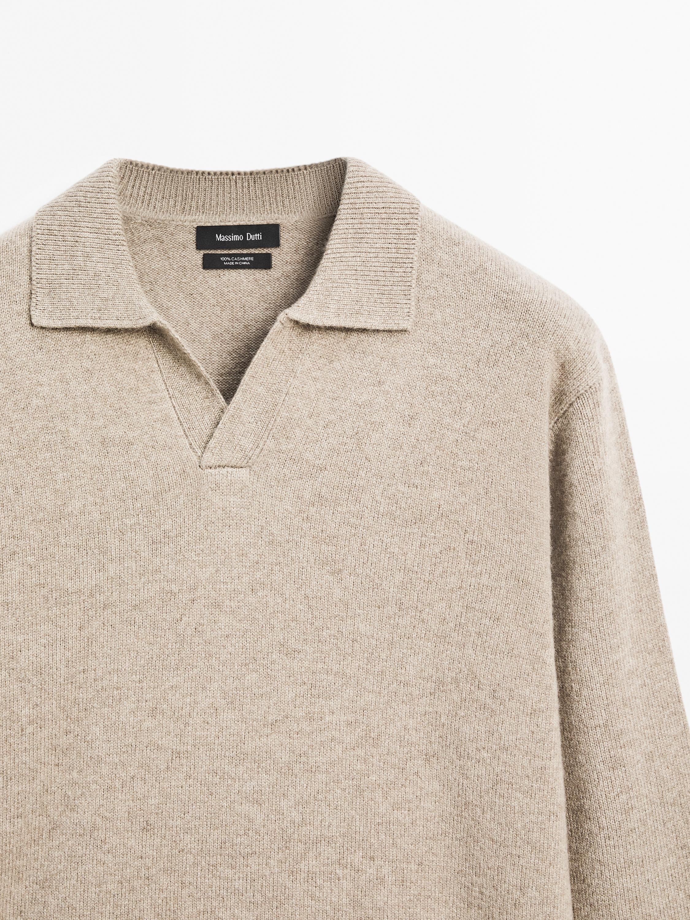 Knit 100% cashmere V-neck sweater