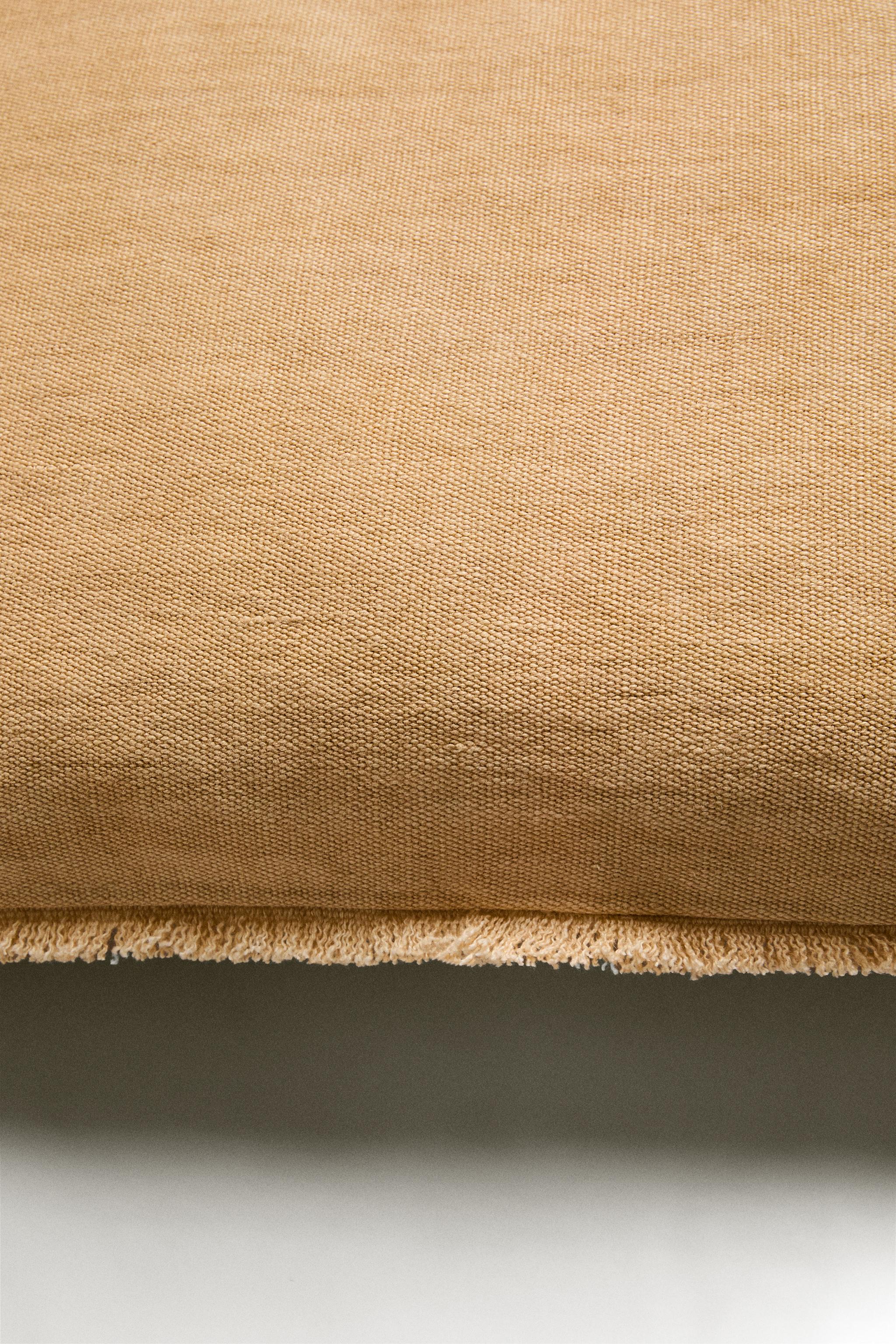 FRINGED THROW PILLOW COVER