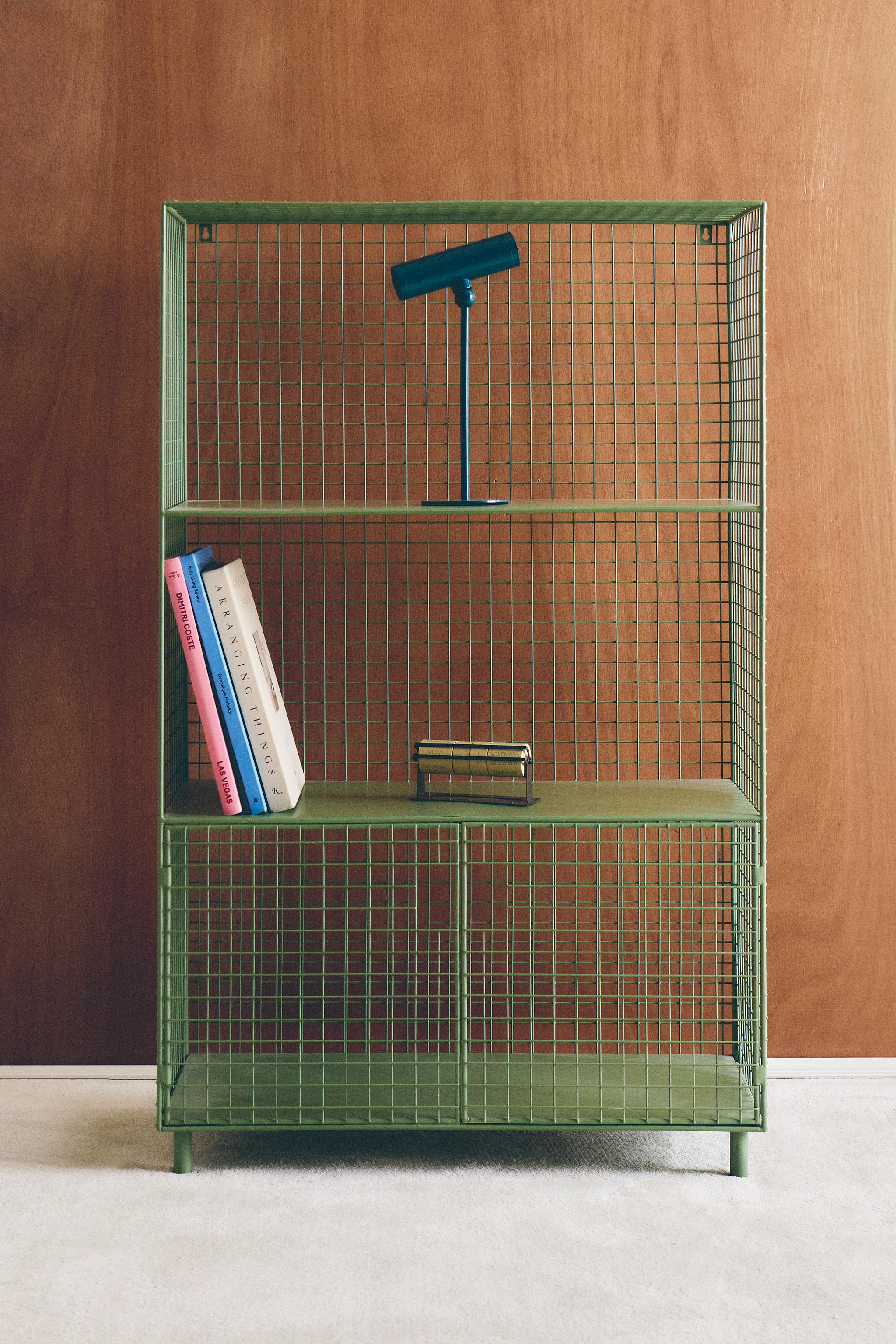 METAL BOOKCASE WITH DOORS