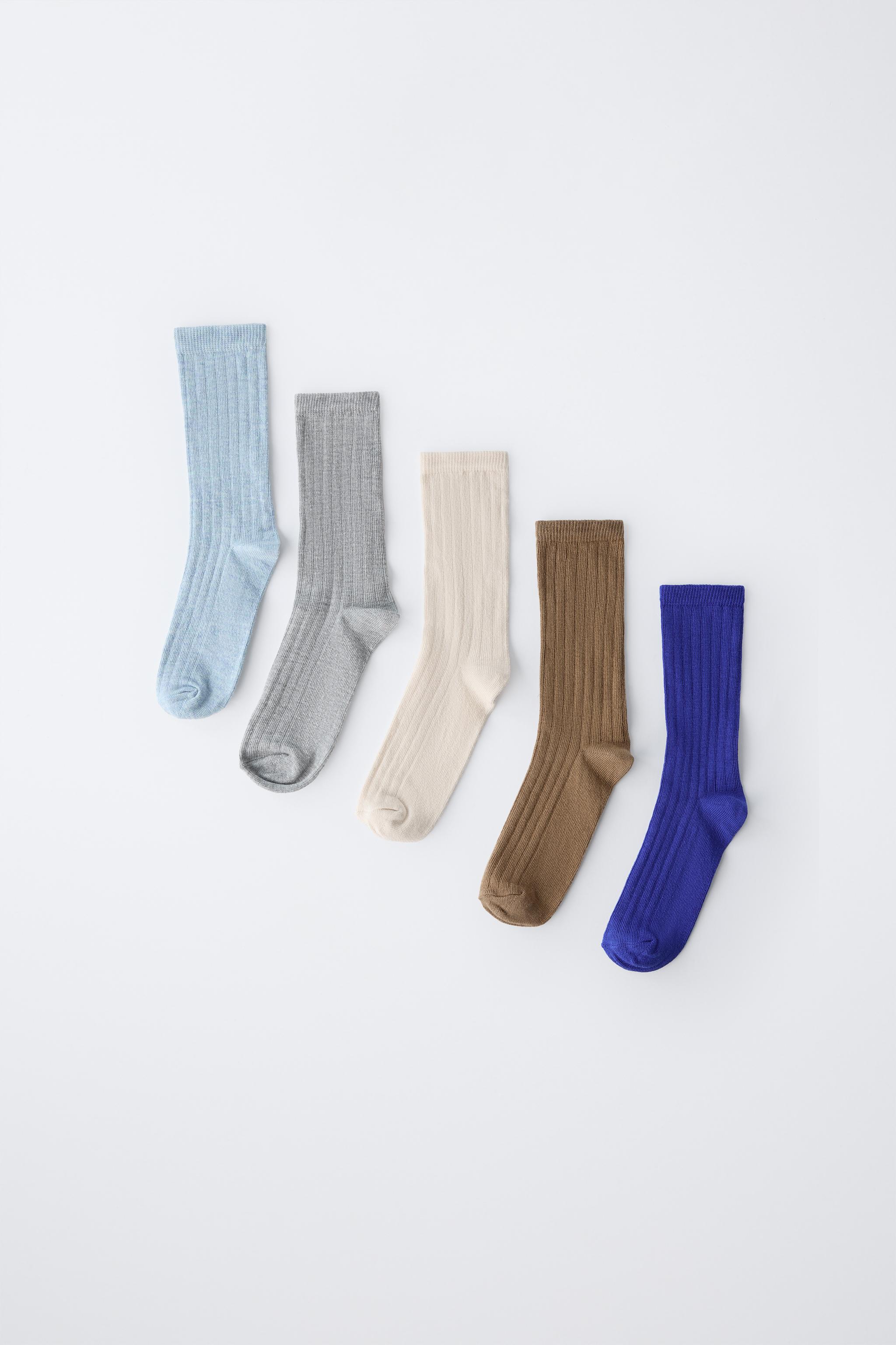 FIVE-PACK OF LONG RIBBED SOCKS