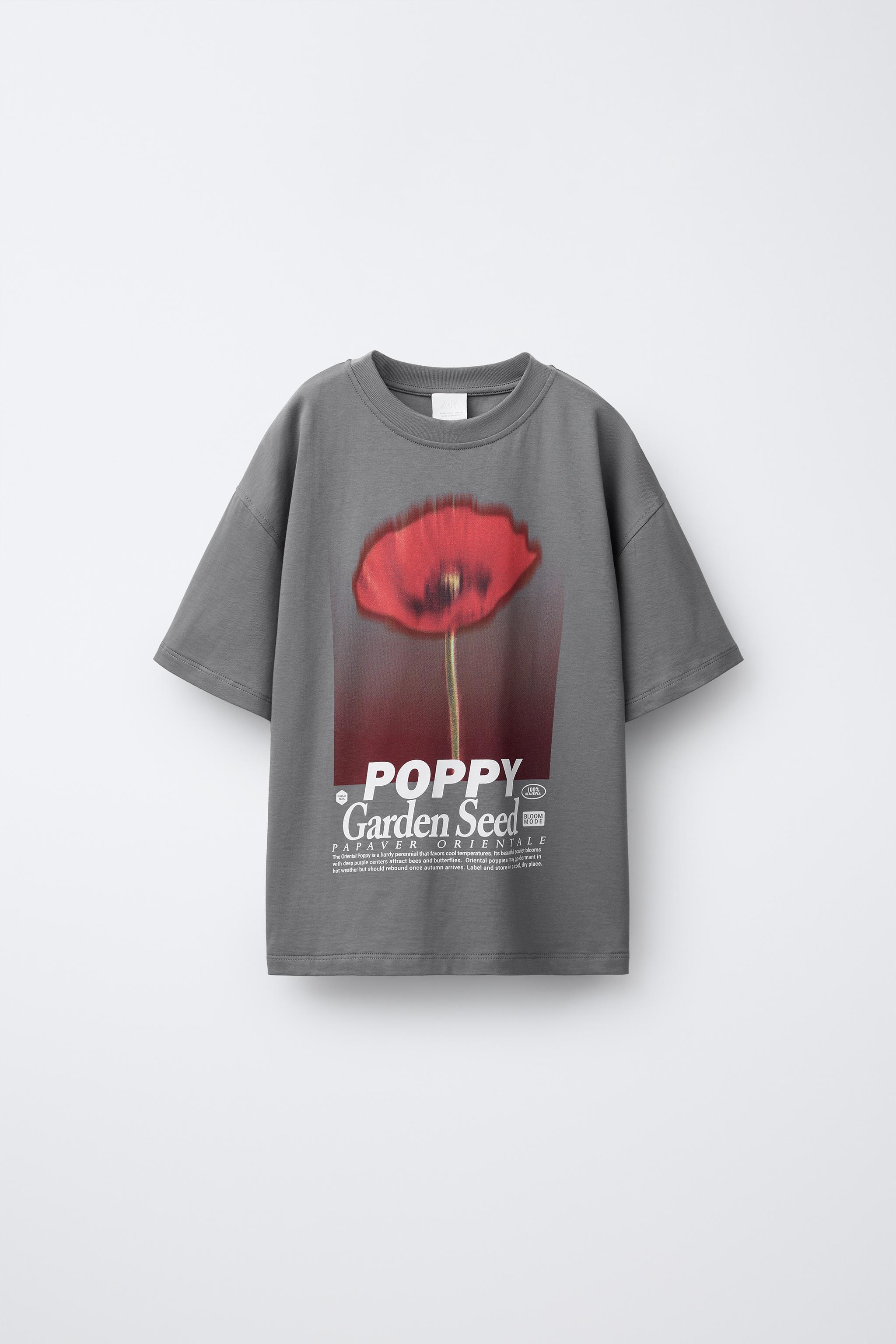 POPPY PRINT T-SHIRT
