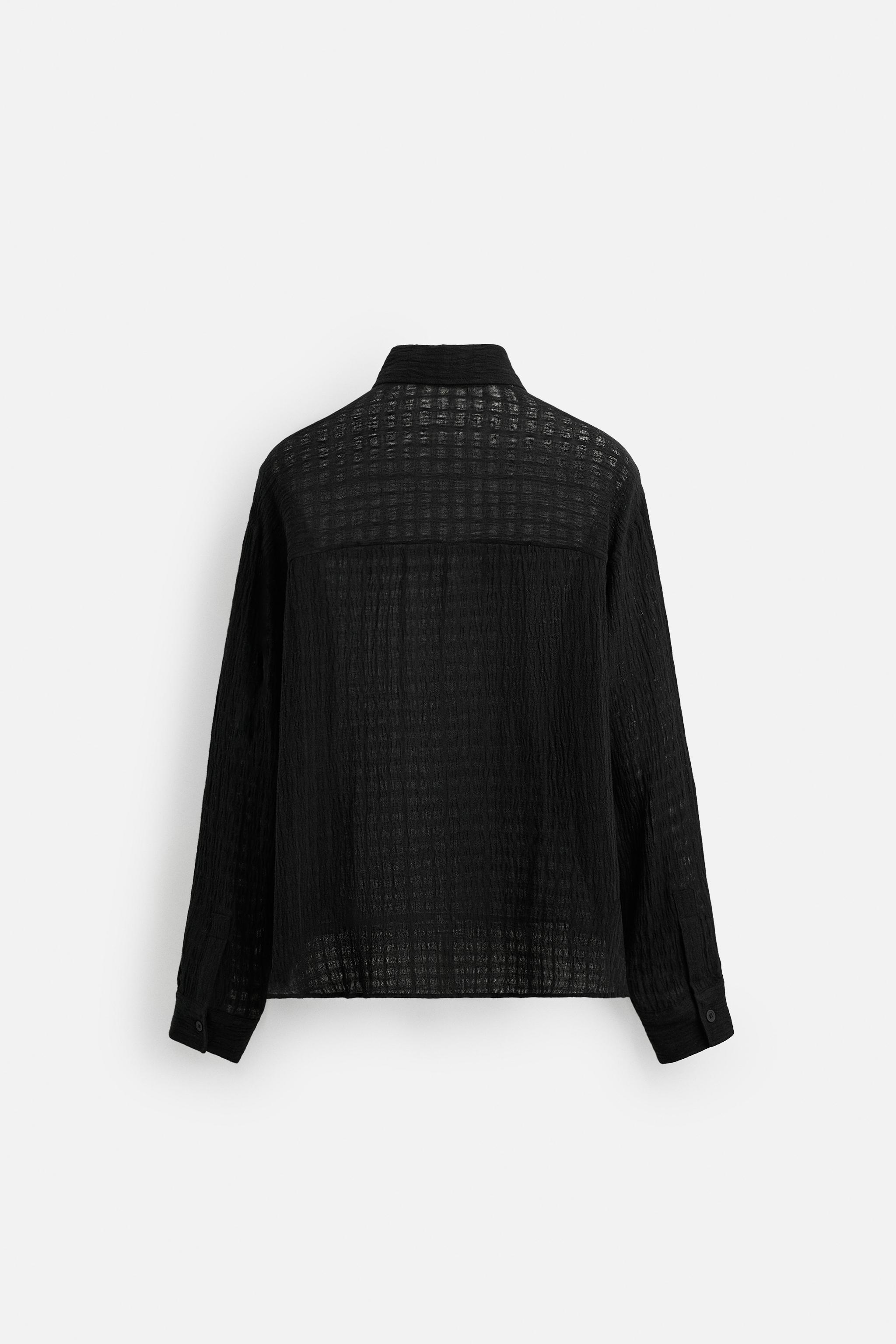 LINEN - COTTON JACQUARD SHIRT