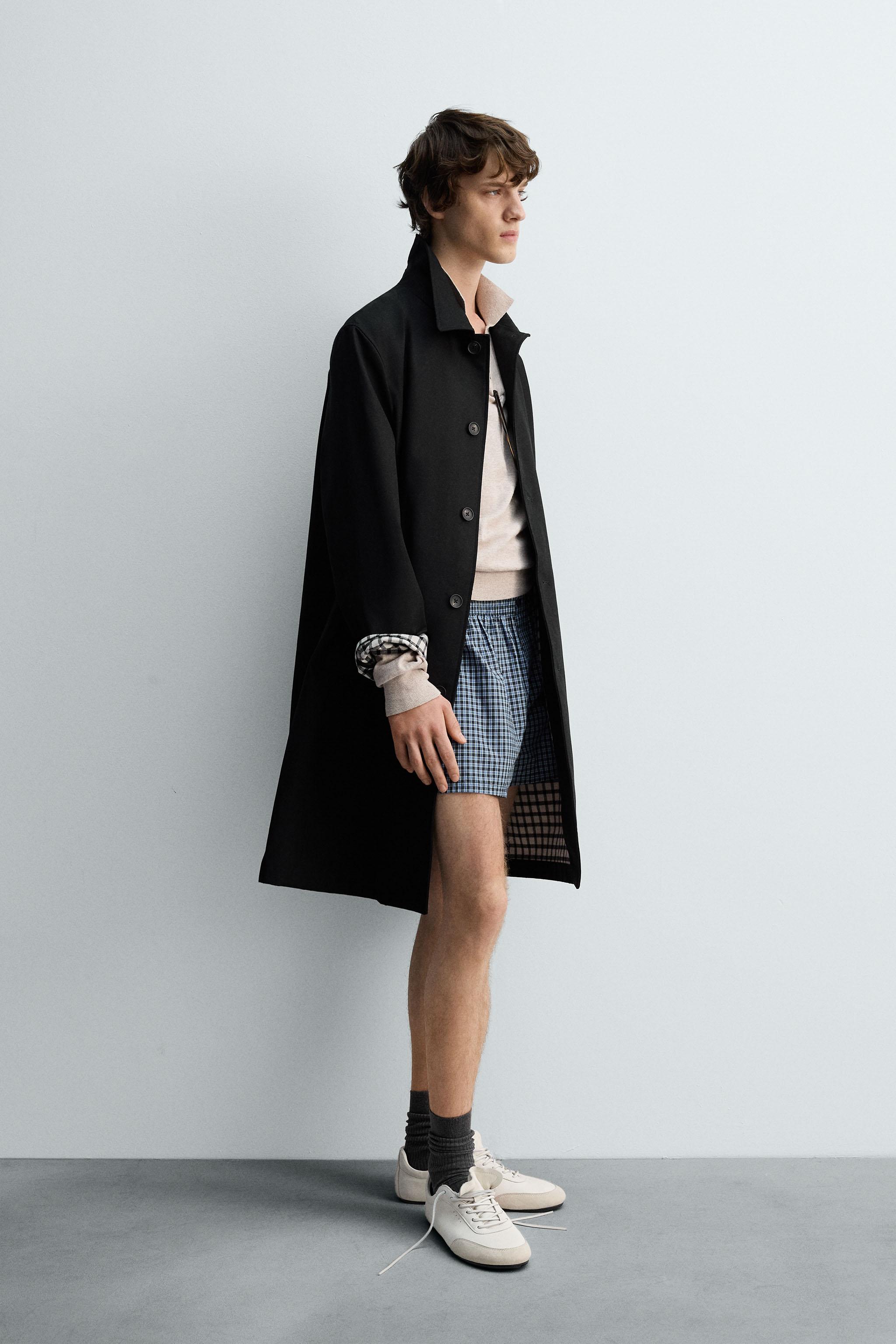 LIMITED EDITION CHECK COMBINATION TRENCH COAT