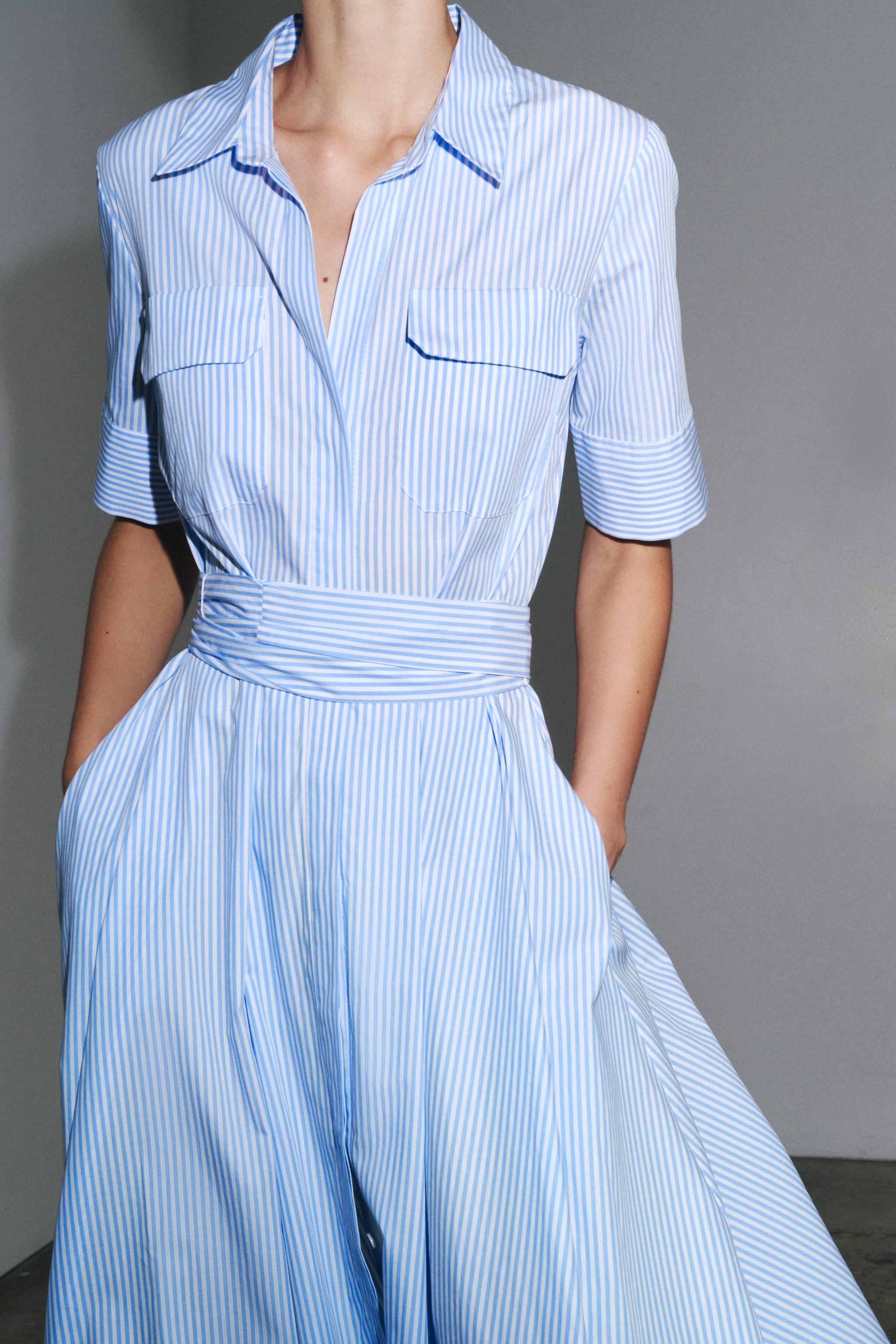 ZW COLLECTION POPLIN SHIRT DRESS