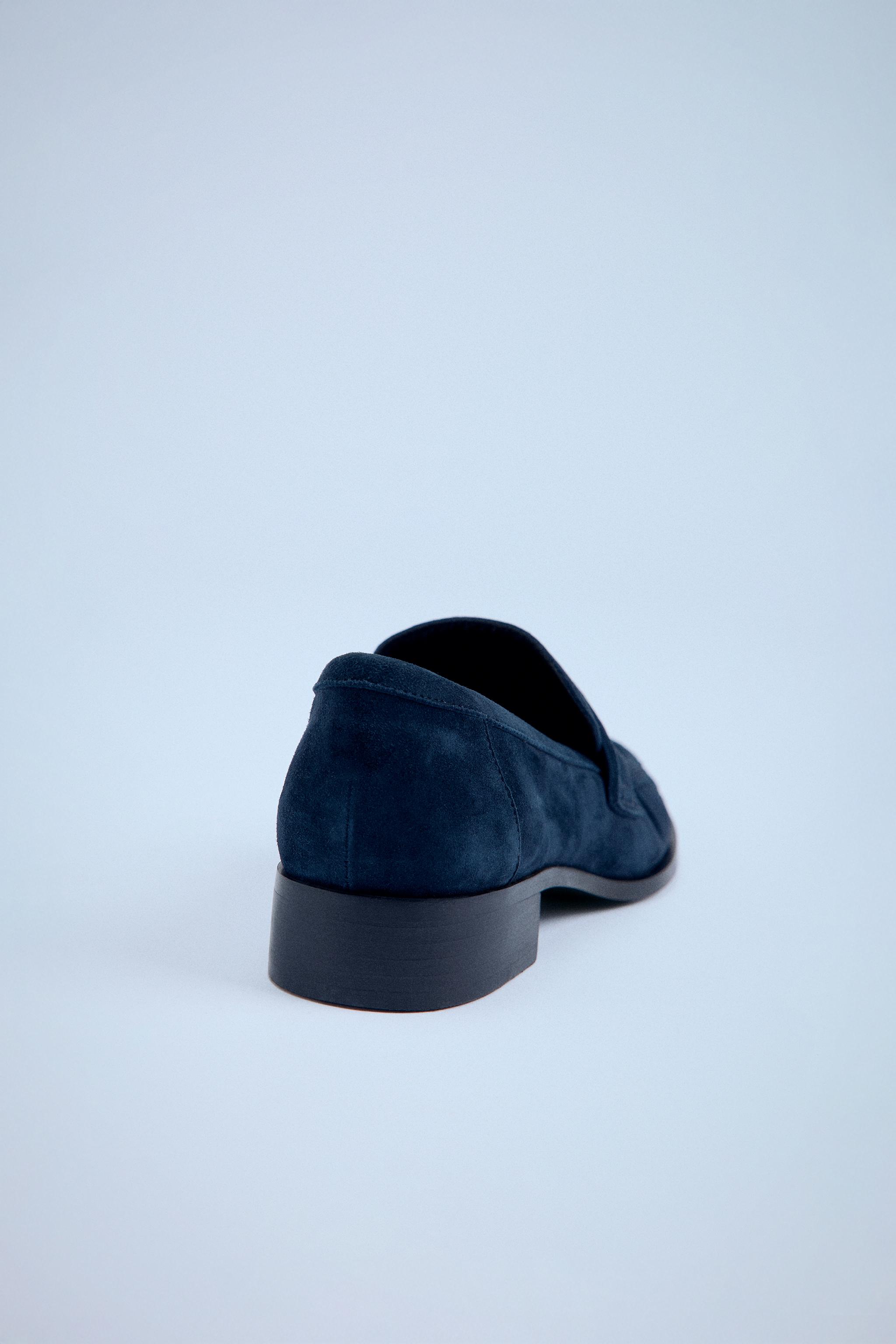 SUEDE RUCHED LOAFERS