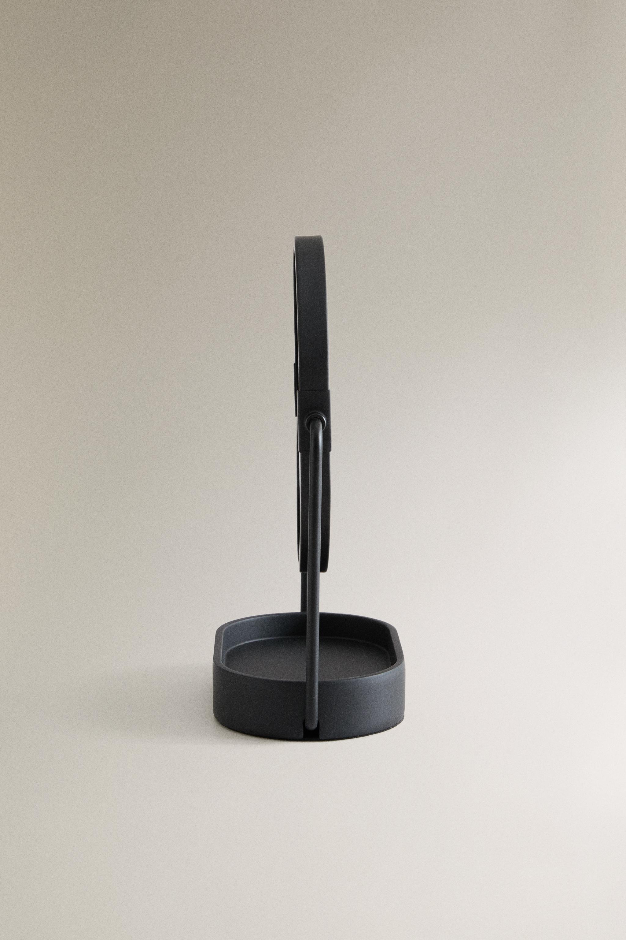 BLACK RESIN VANITY WITH BLACK RESIN BASE