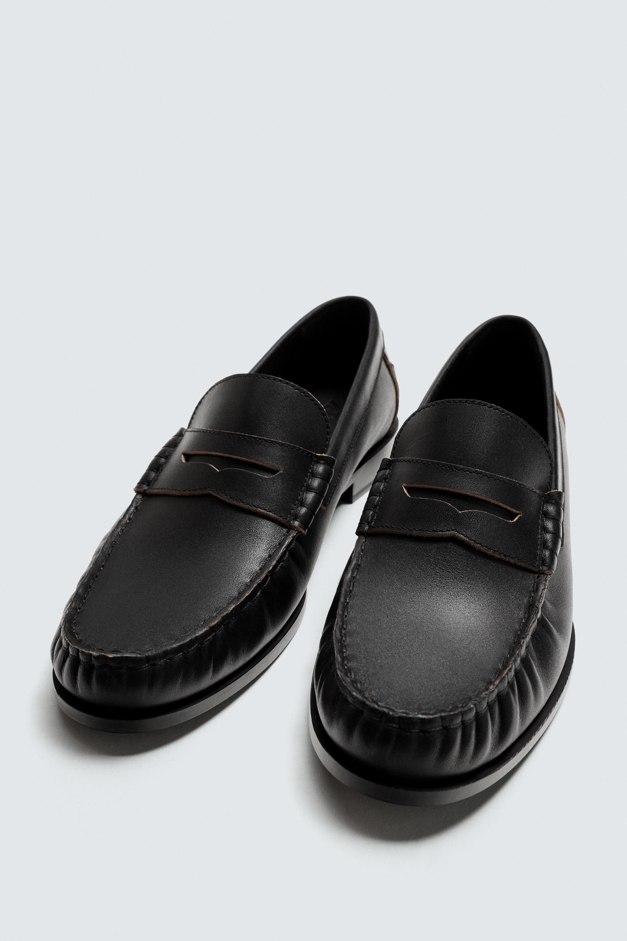 LEATHER PENNY LOAFERS
