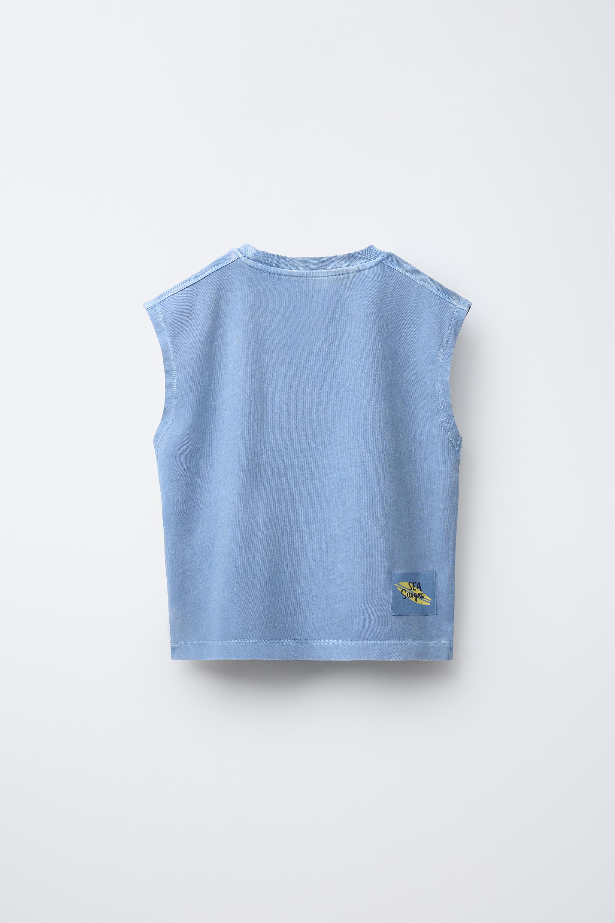 GARMENT DYE SLEEVELESS T-SHIRT AND BERMUDA SET