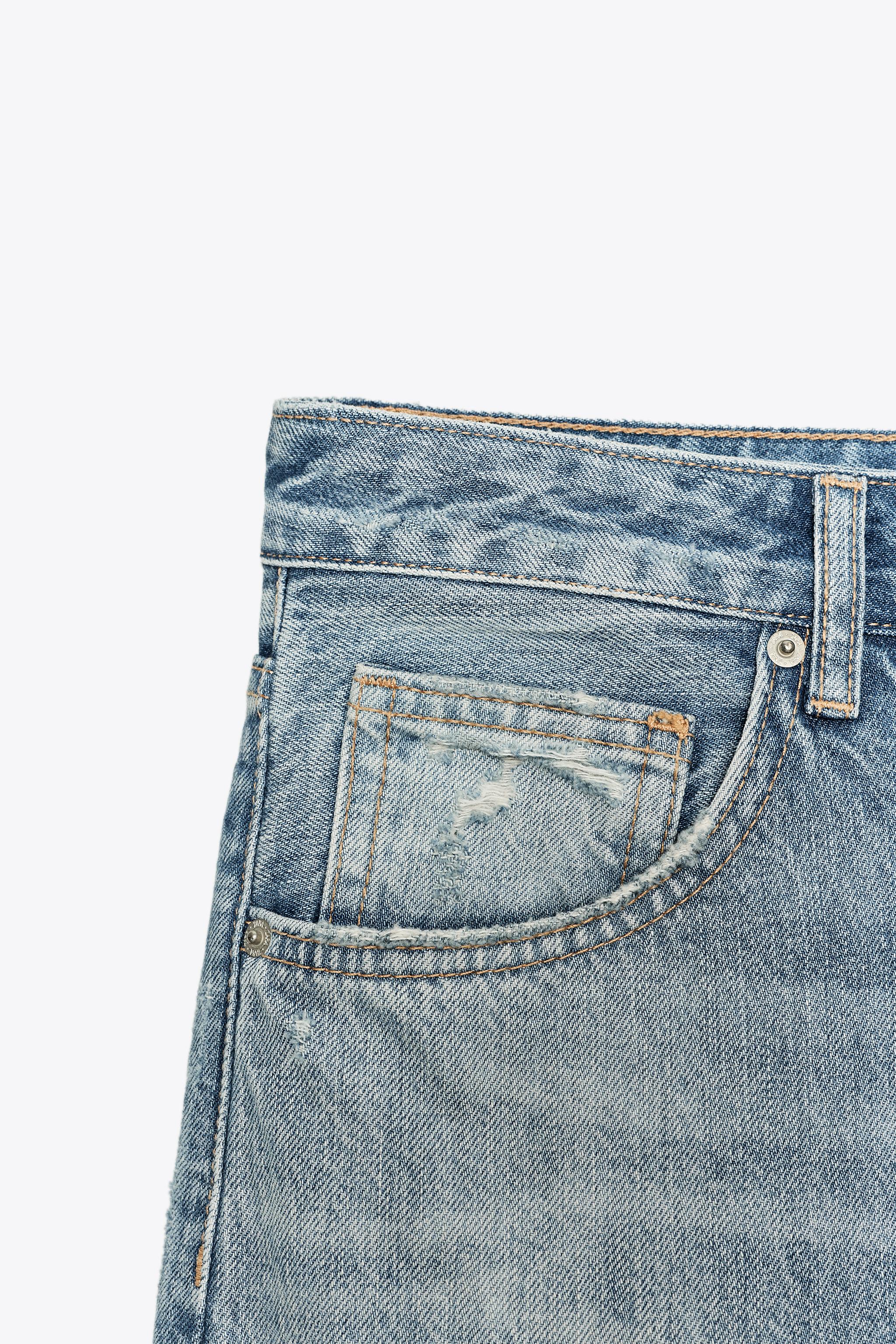 TRF MID-RISE RIPPED BAGGY JEANS