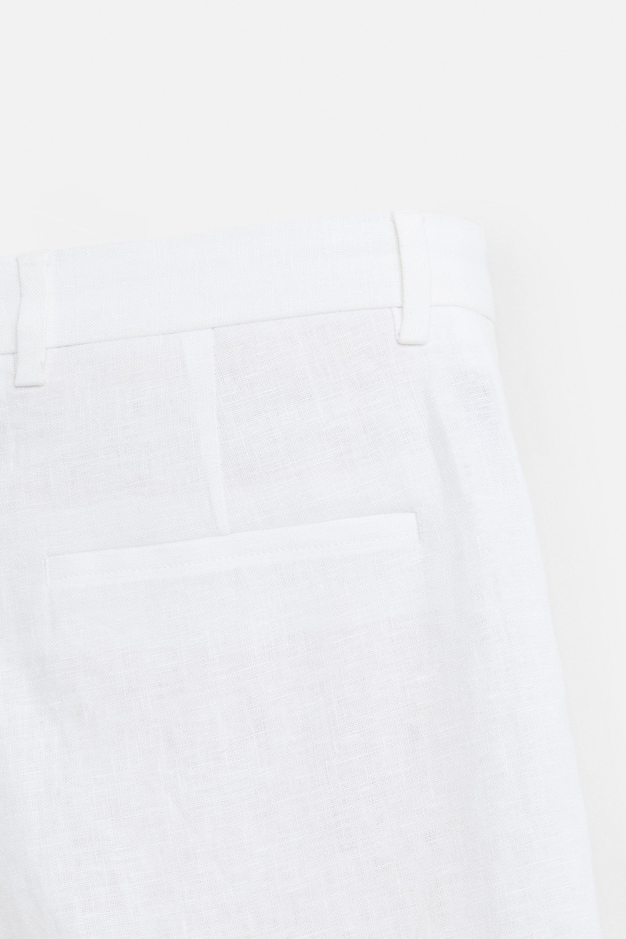 100% LINEN PLEATED PANTS
