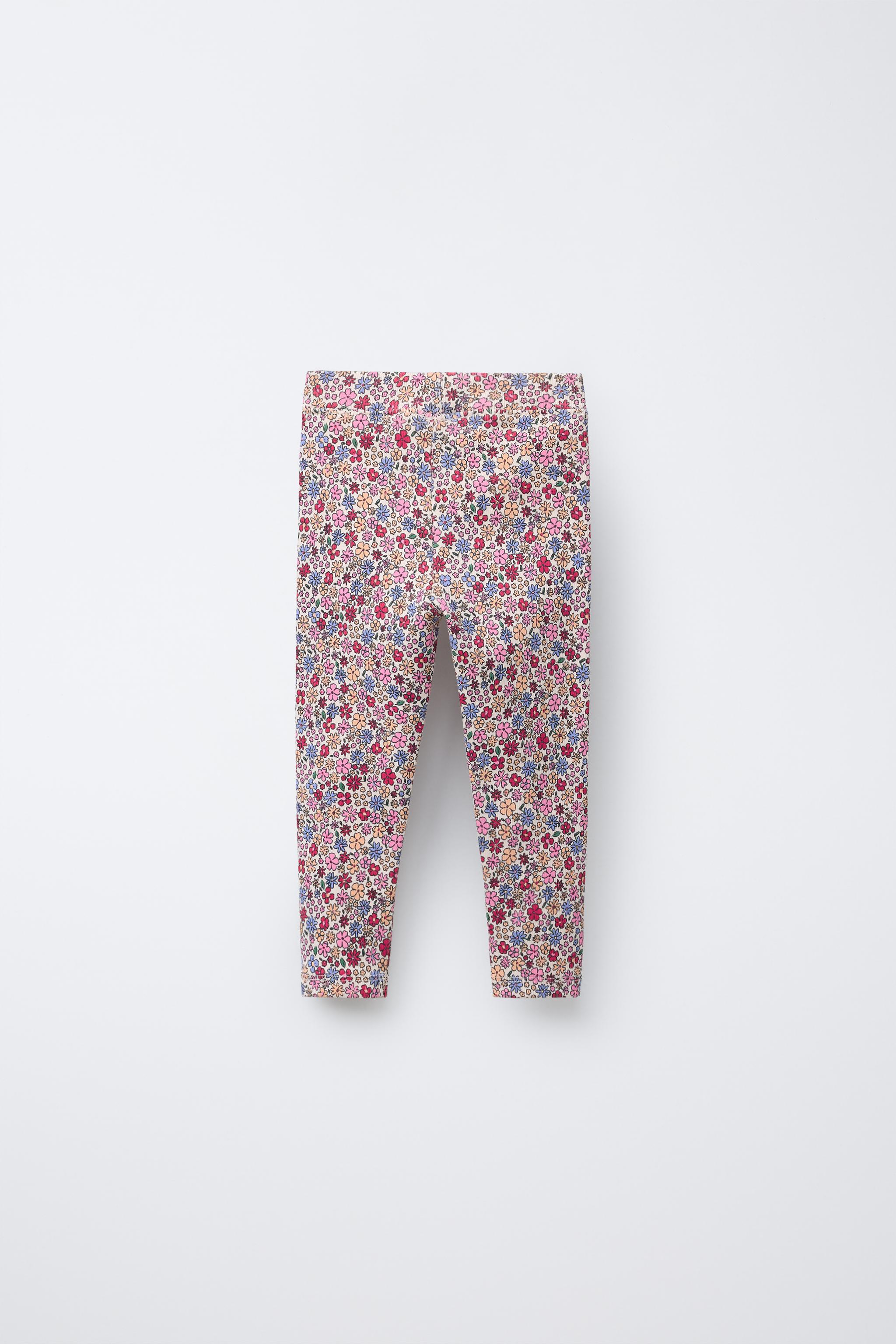 PRINTED RIBBED LEGGINGS