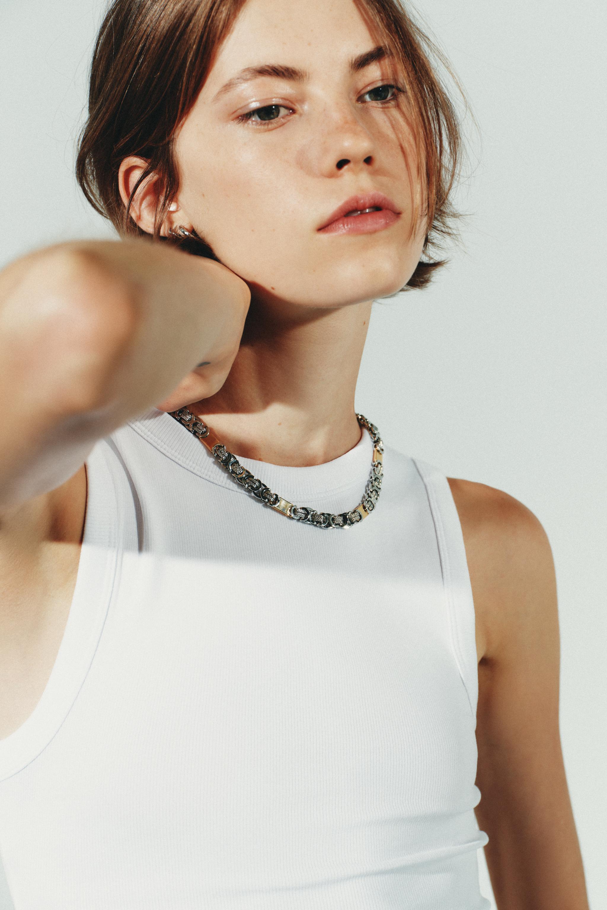 ENGRAVED PIECES CHAIN COMBINATION NECKLACE