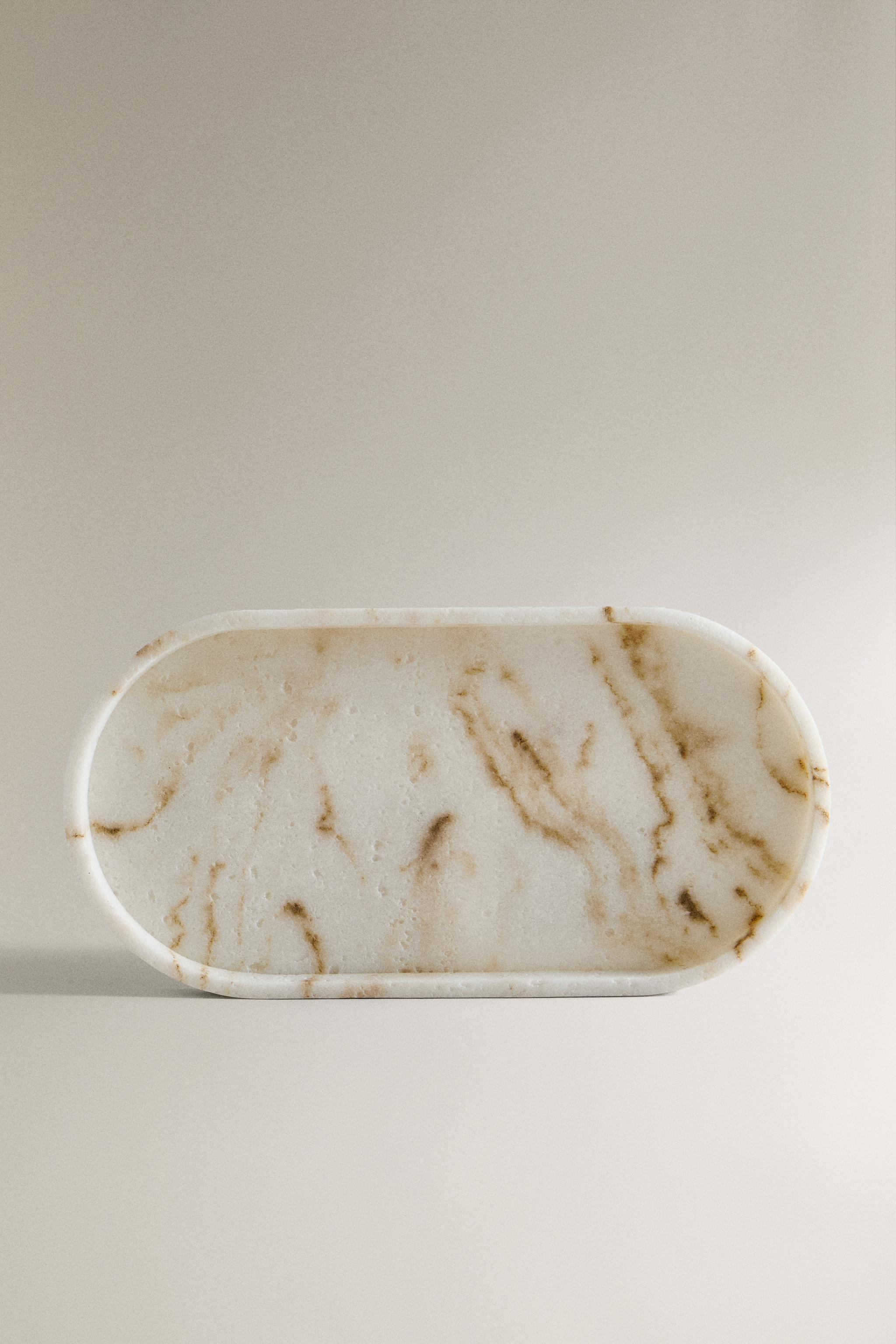 MARBLE-EFFECT BATHROOM TRAY
