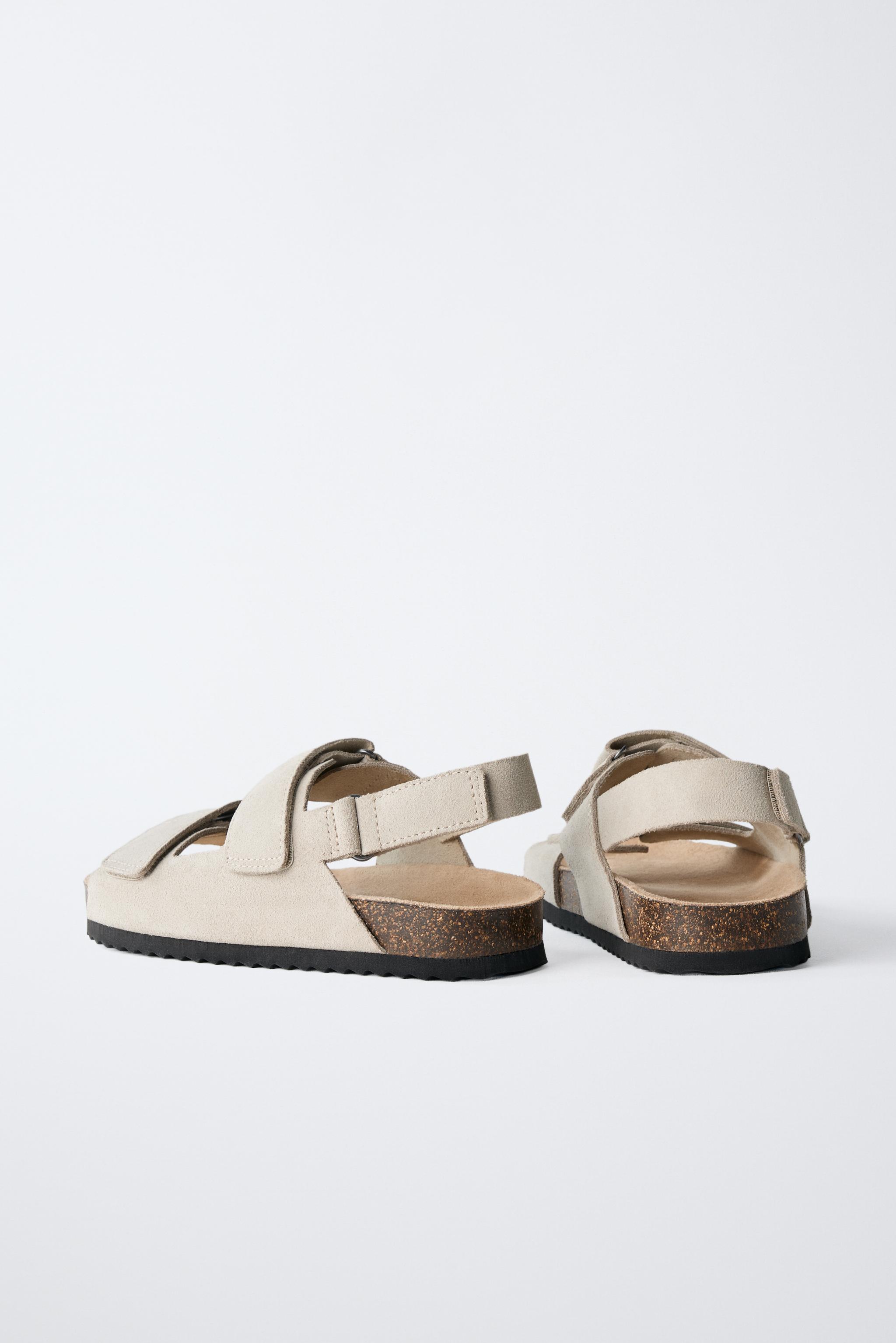 TWO STRAP SUEDE SANDALS