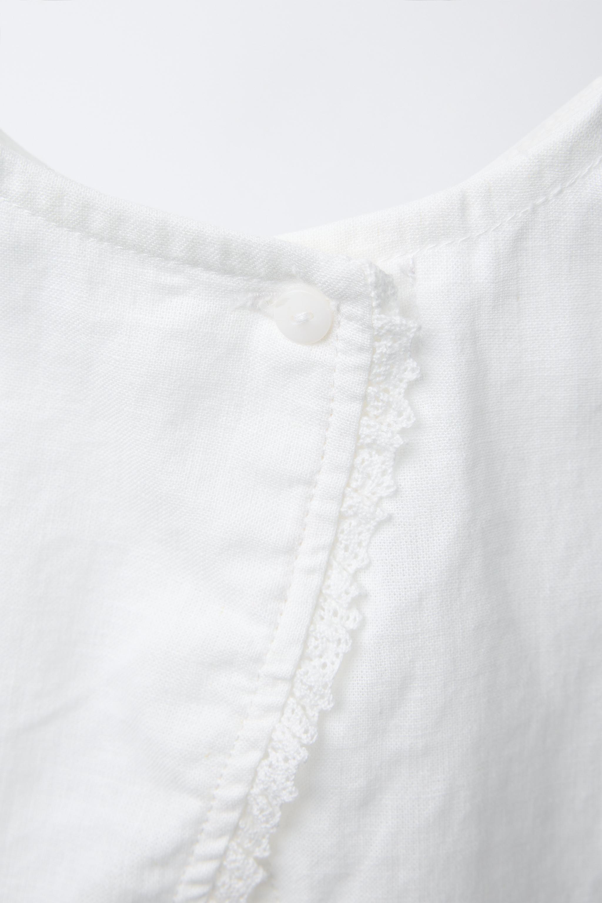 LINEN LACE SHIRT AND BLOOMERS SET