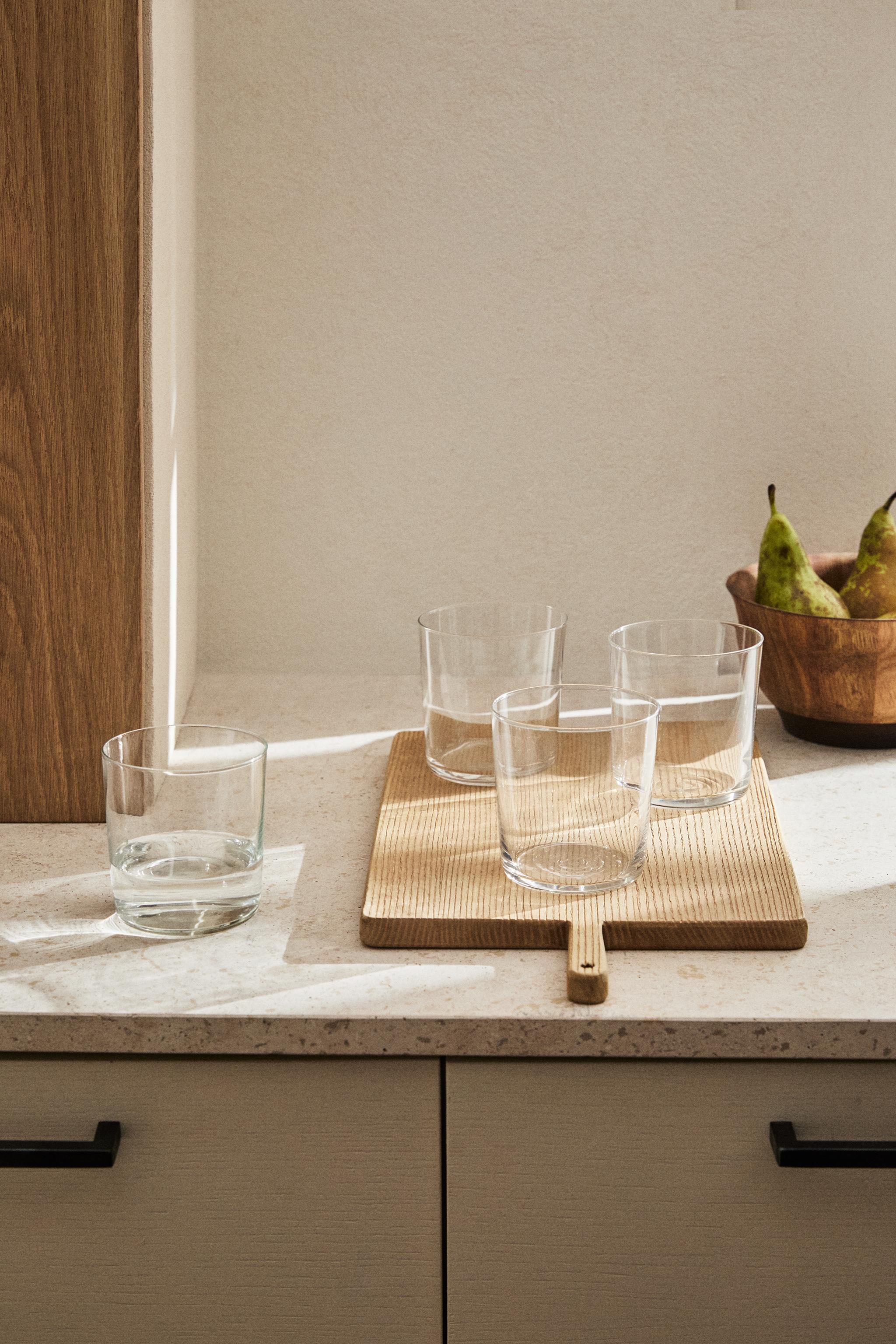 SET OF TALL GLASS TUMBLERS (SET OF 4)