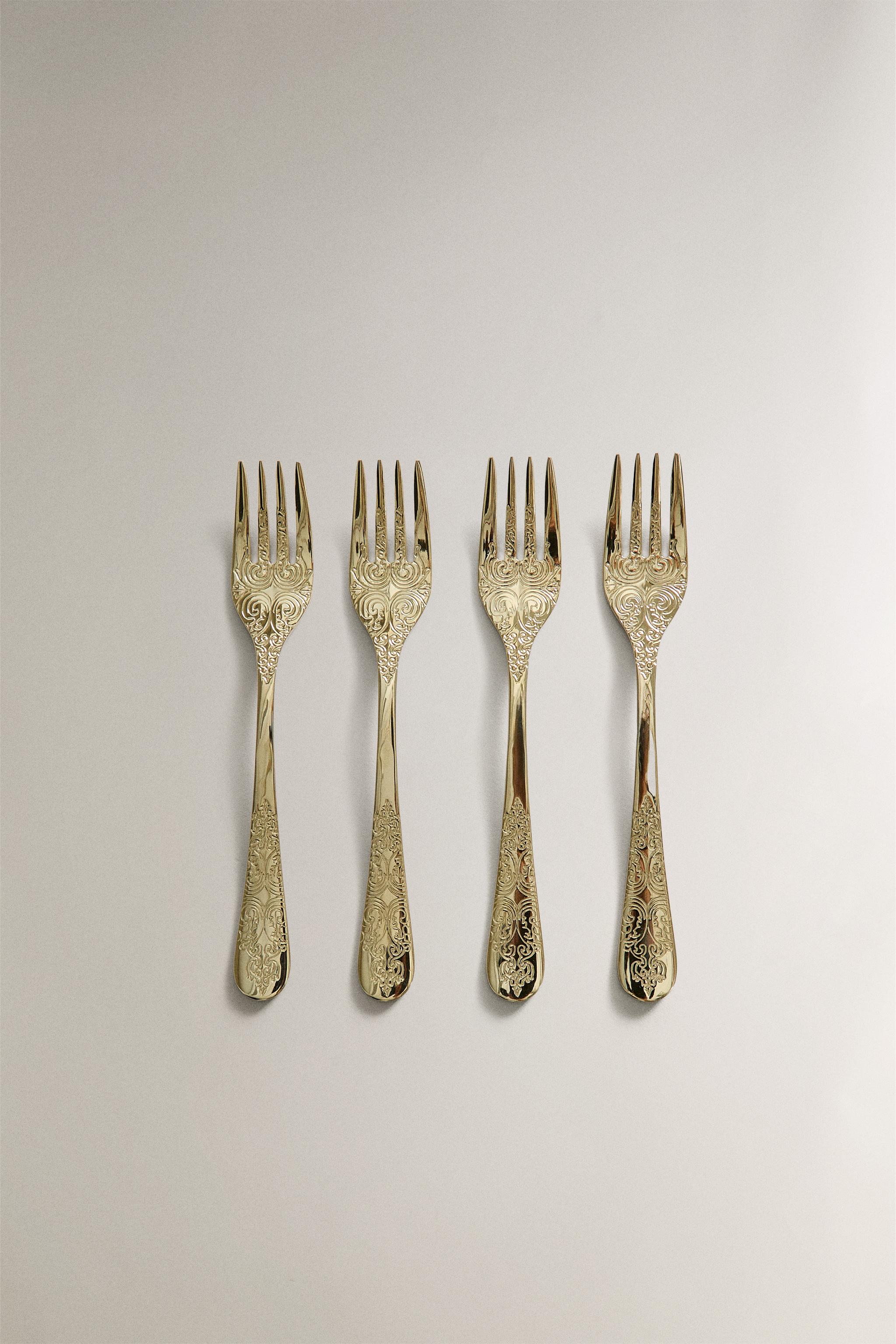 SET OF ENGRAVED FORKS (SET OF 4)