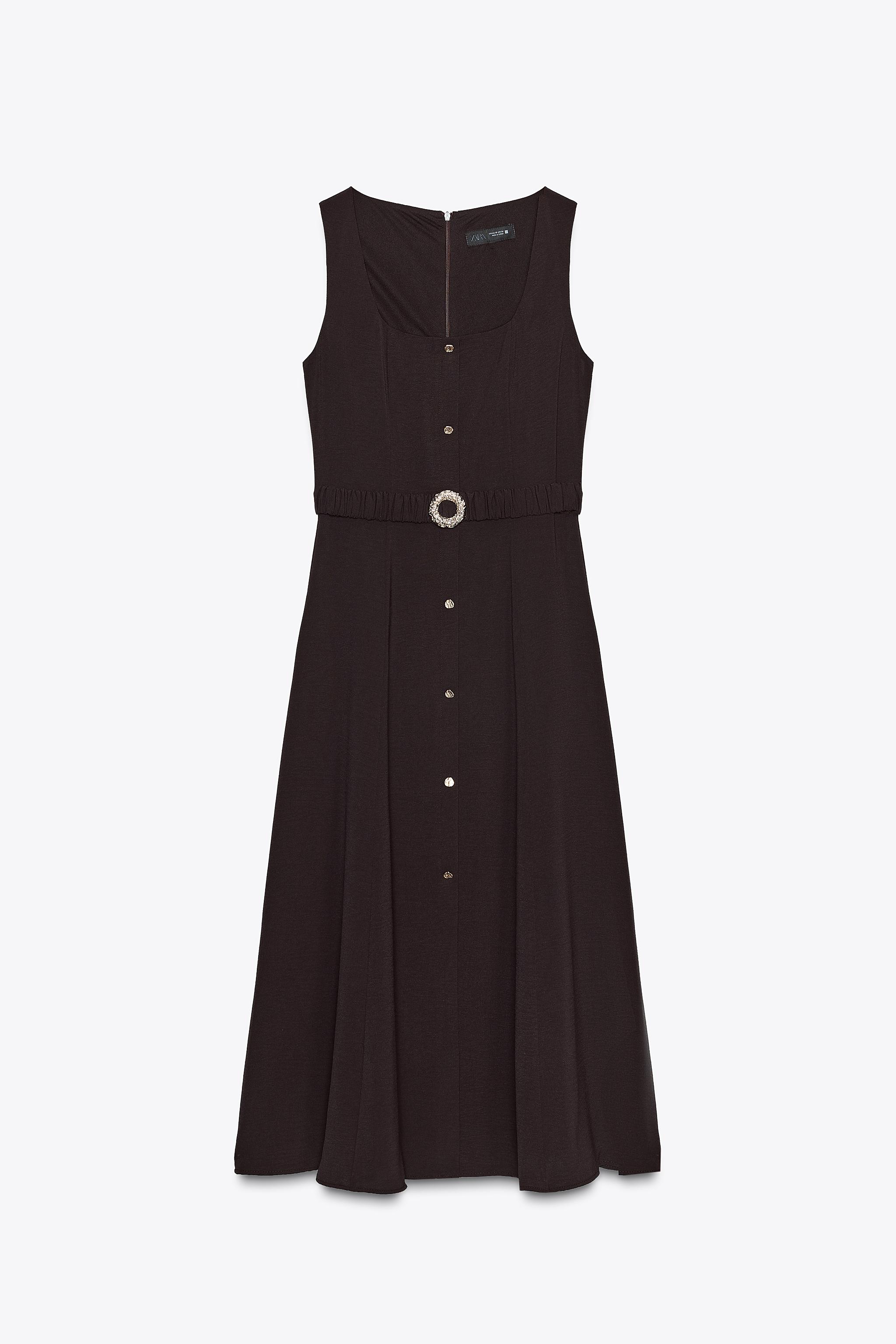 BELTED MIDI DRESS