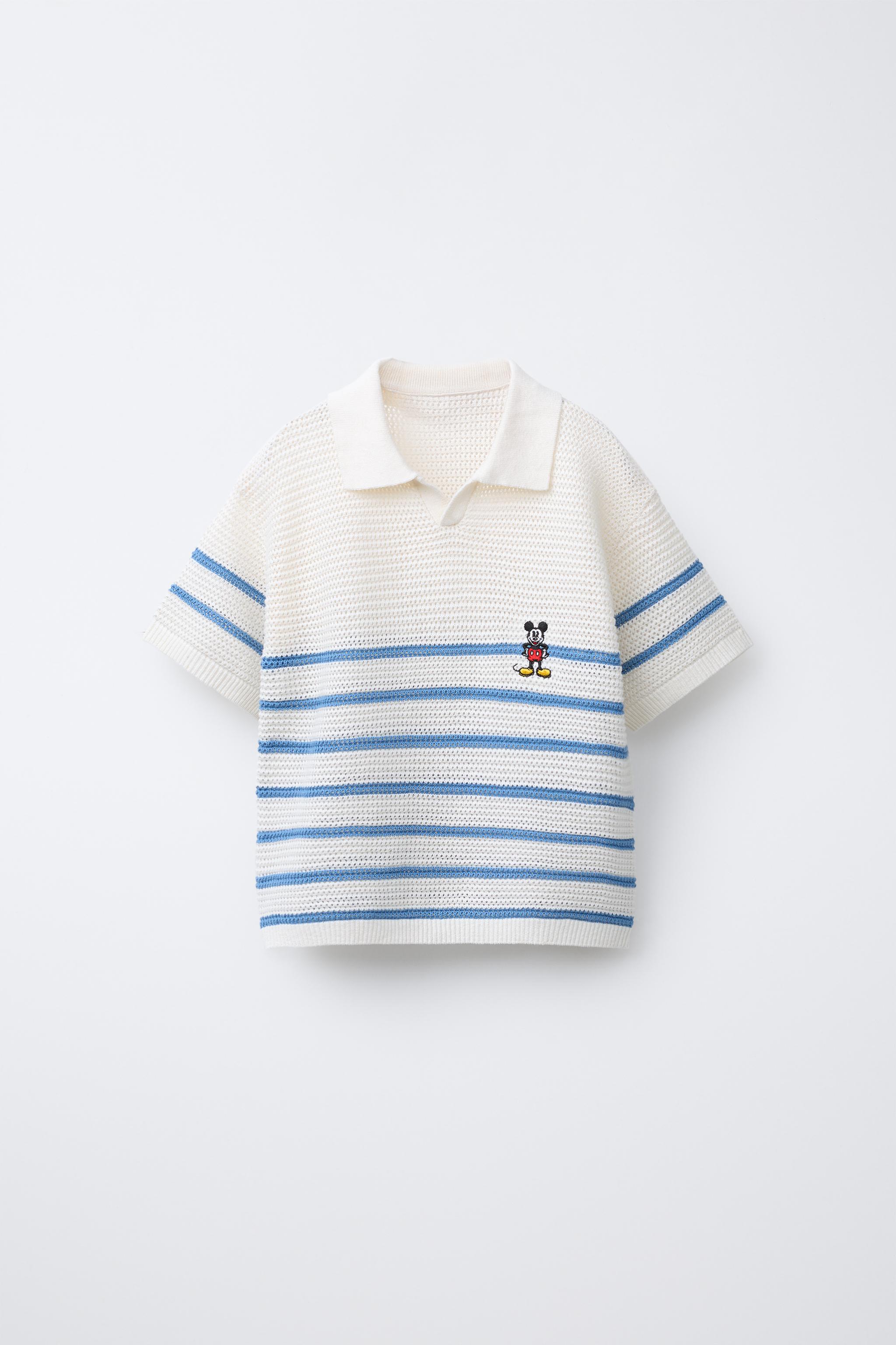 MICKEY MOUSE © DISNEY KNIT COTTON LINEN POLO SHIRT