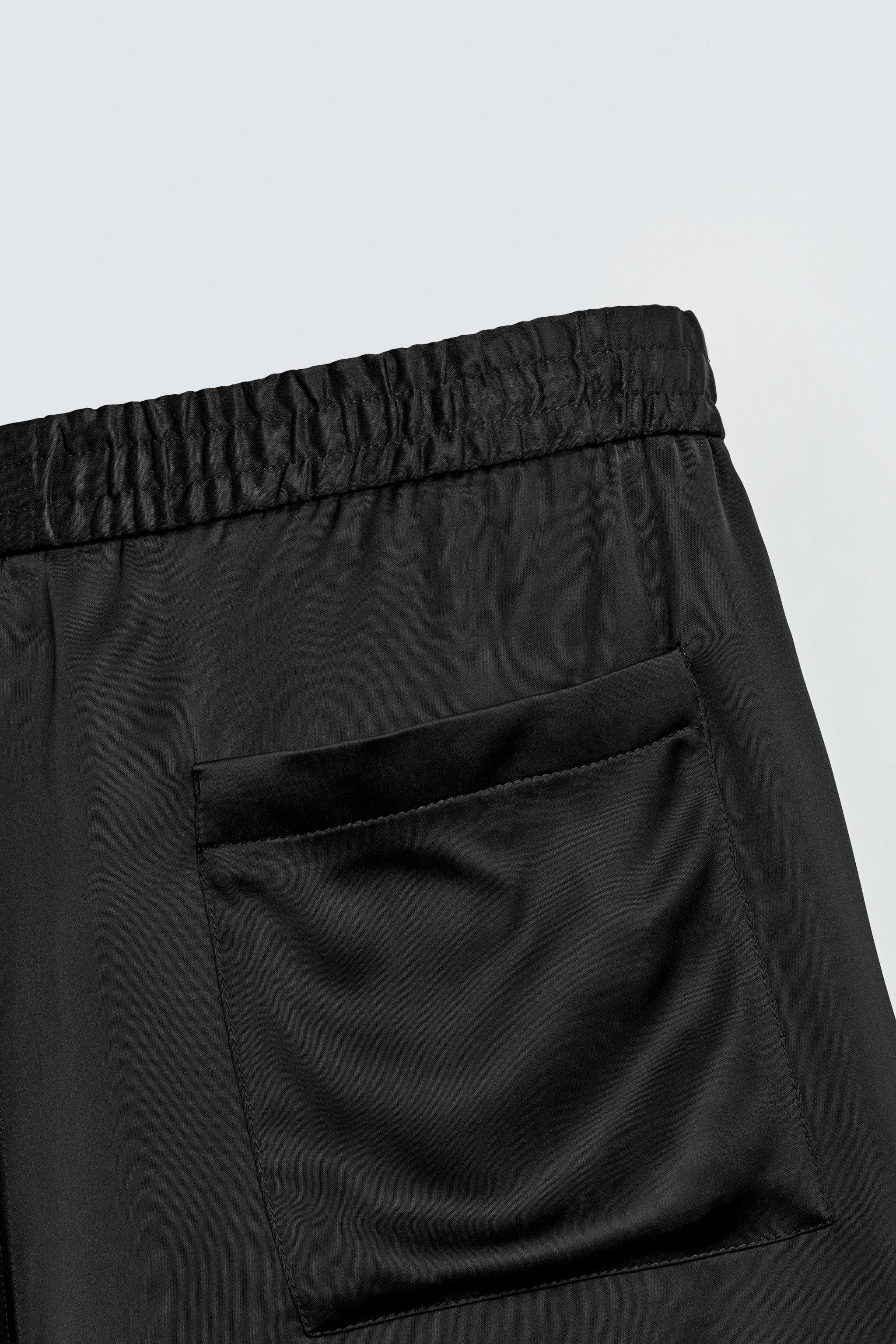 RELAXED FIT SATIN BERMUDA SHORTS