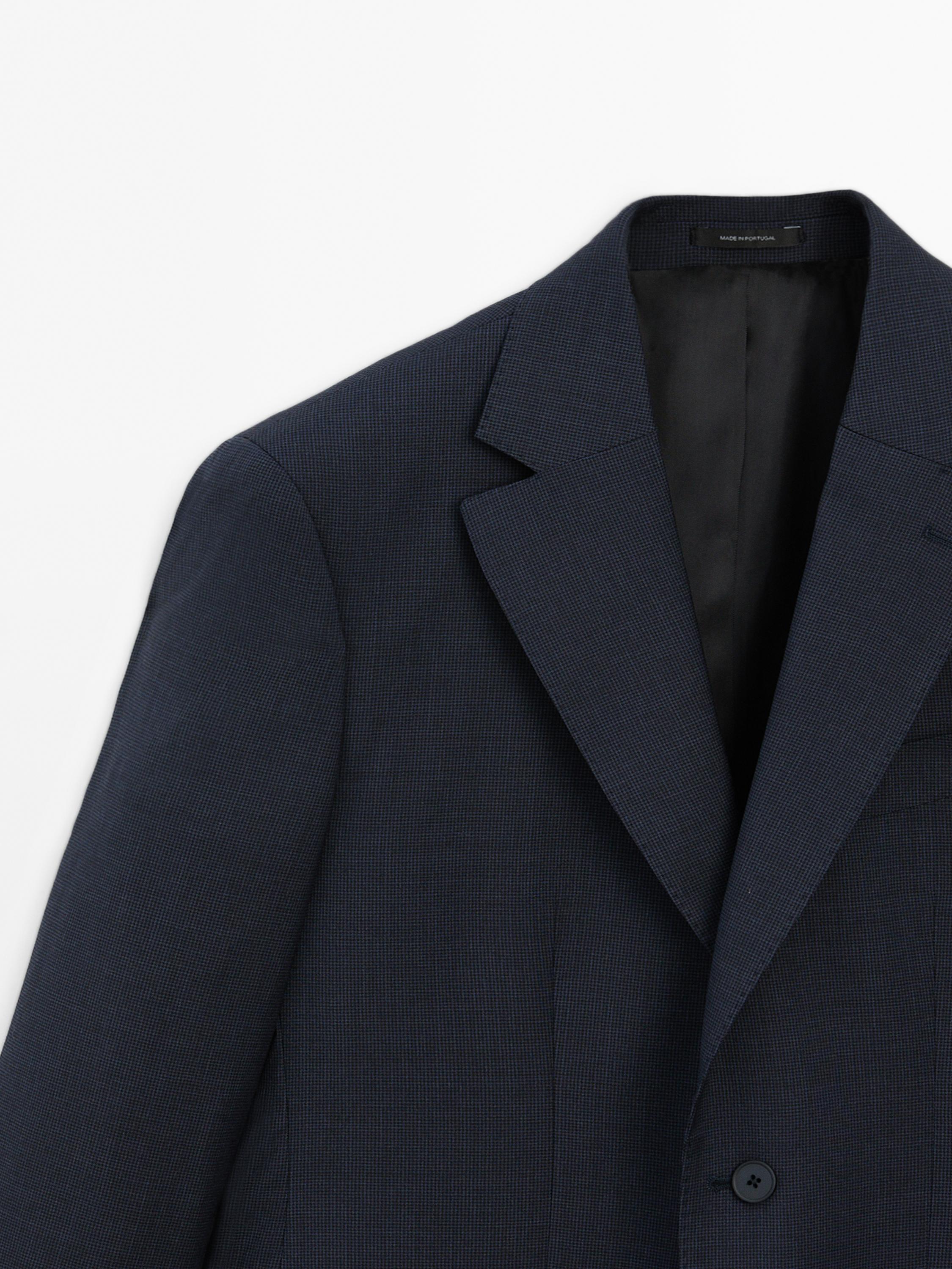 Houndstooth suit blazer