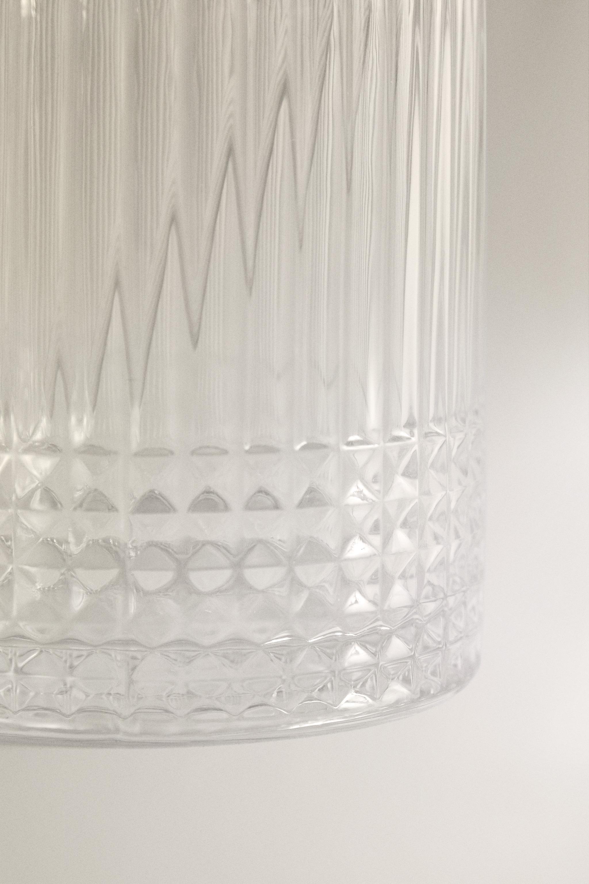 SUGAR BOWL WITH A RAISED GEOMETRIC DESIGN