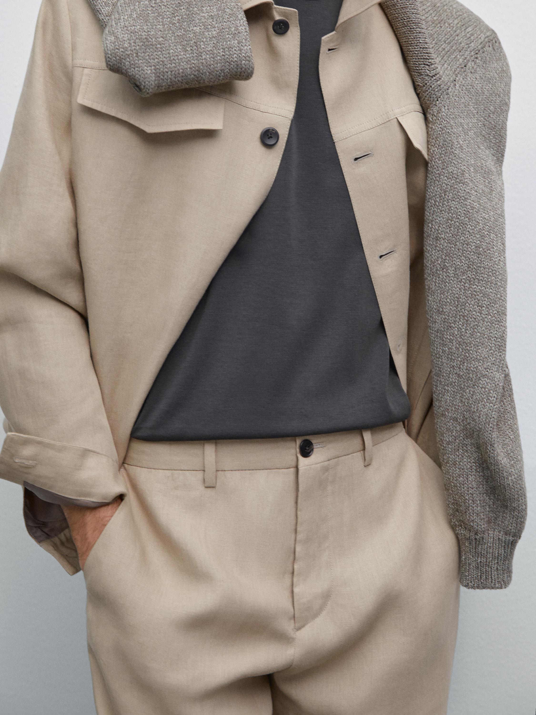 Flowing 100% linen trousers