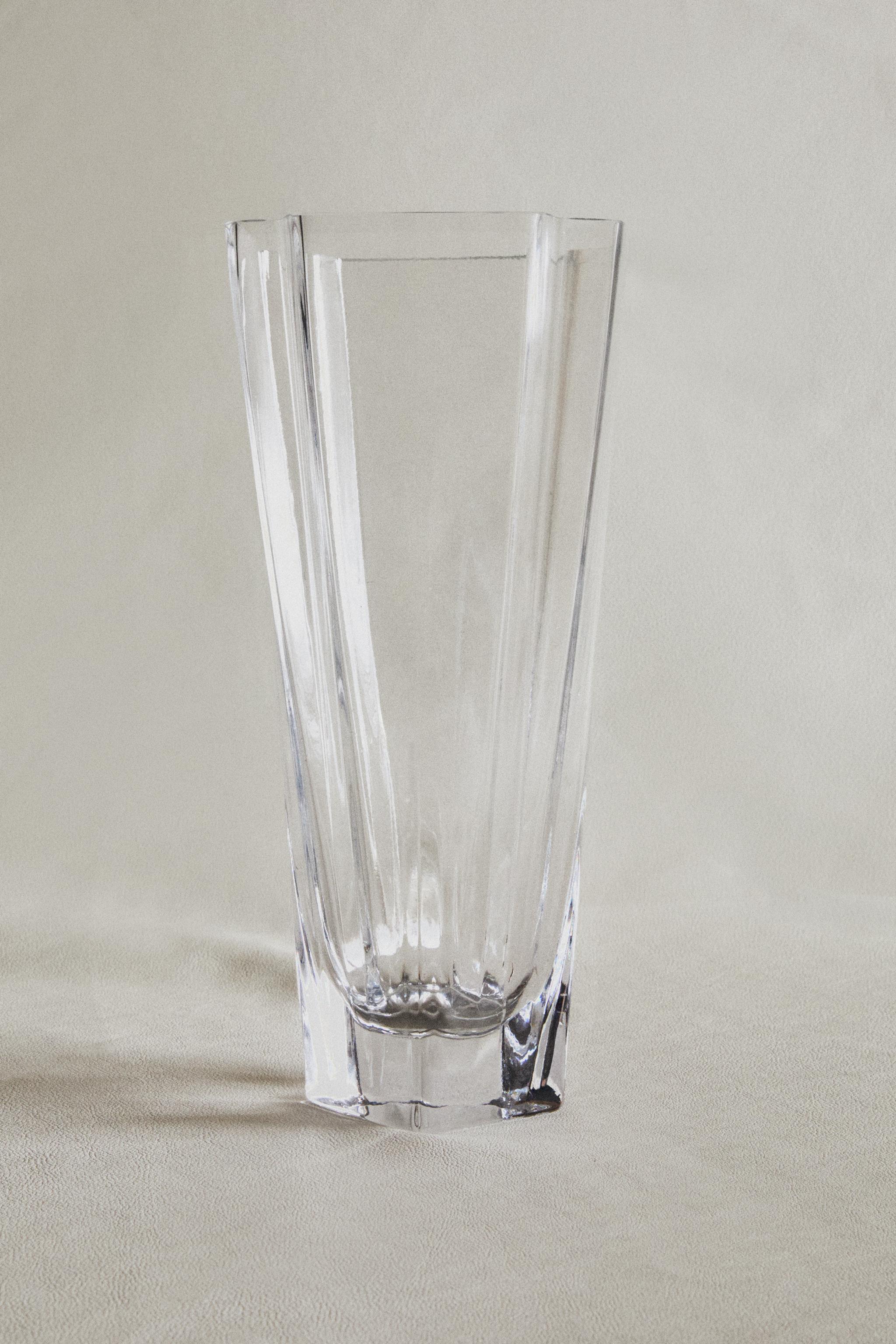 FACETED GLASS VASE